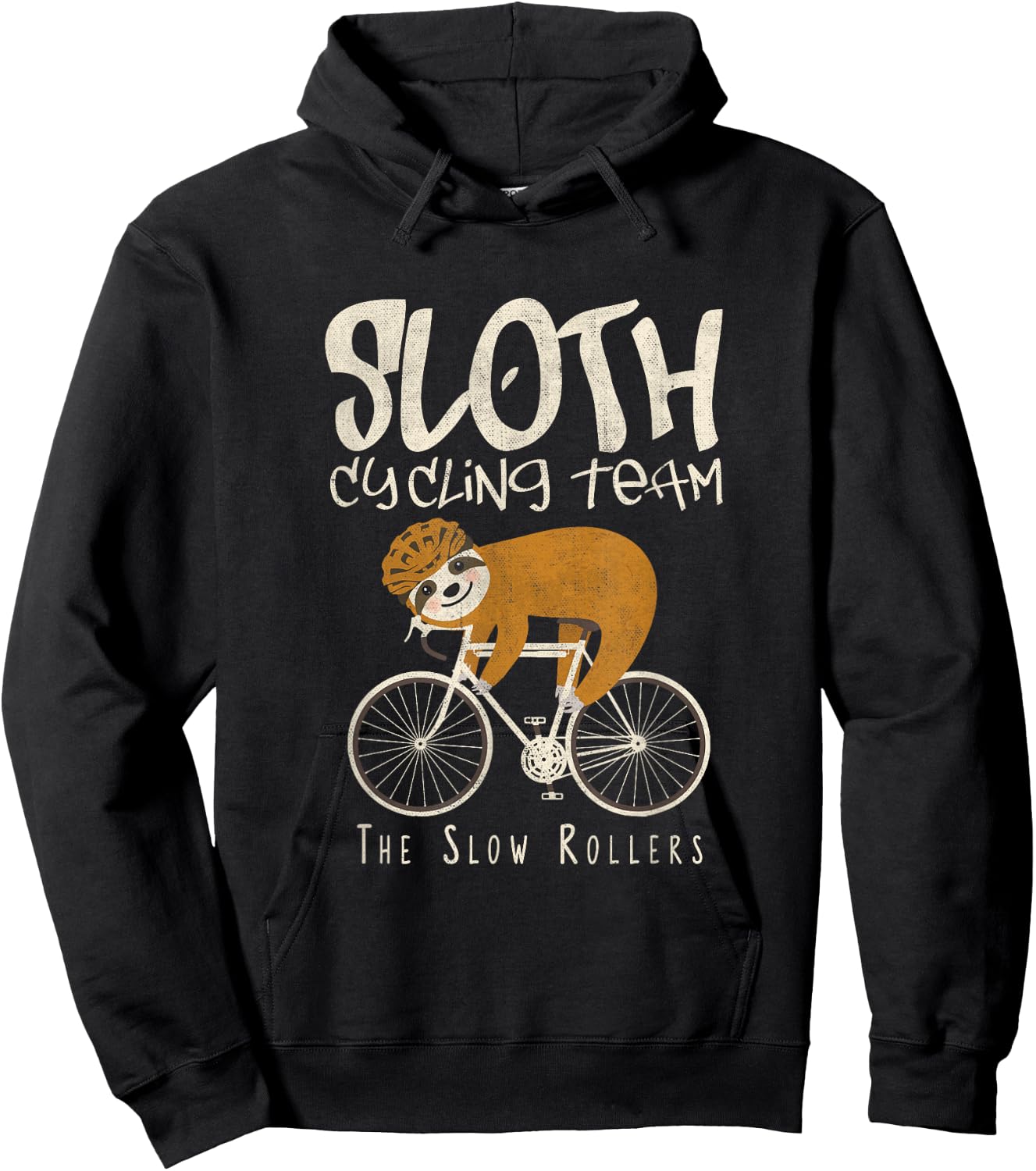 Funny Sloth Cycling Team Love Sloths Bicycle Hoodie - Hoodie | Black