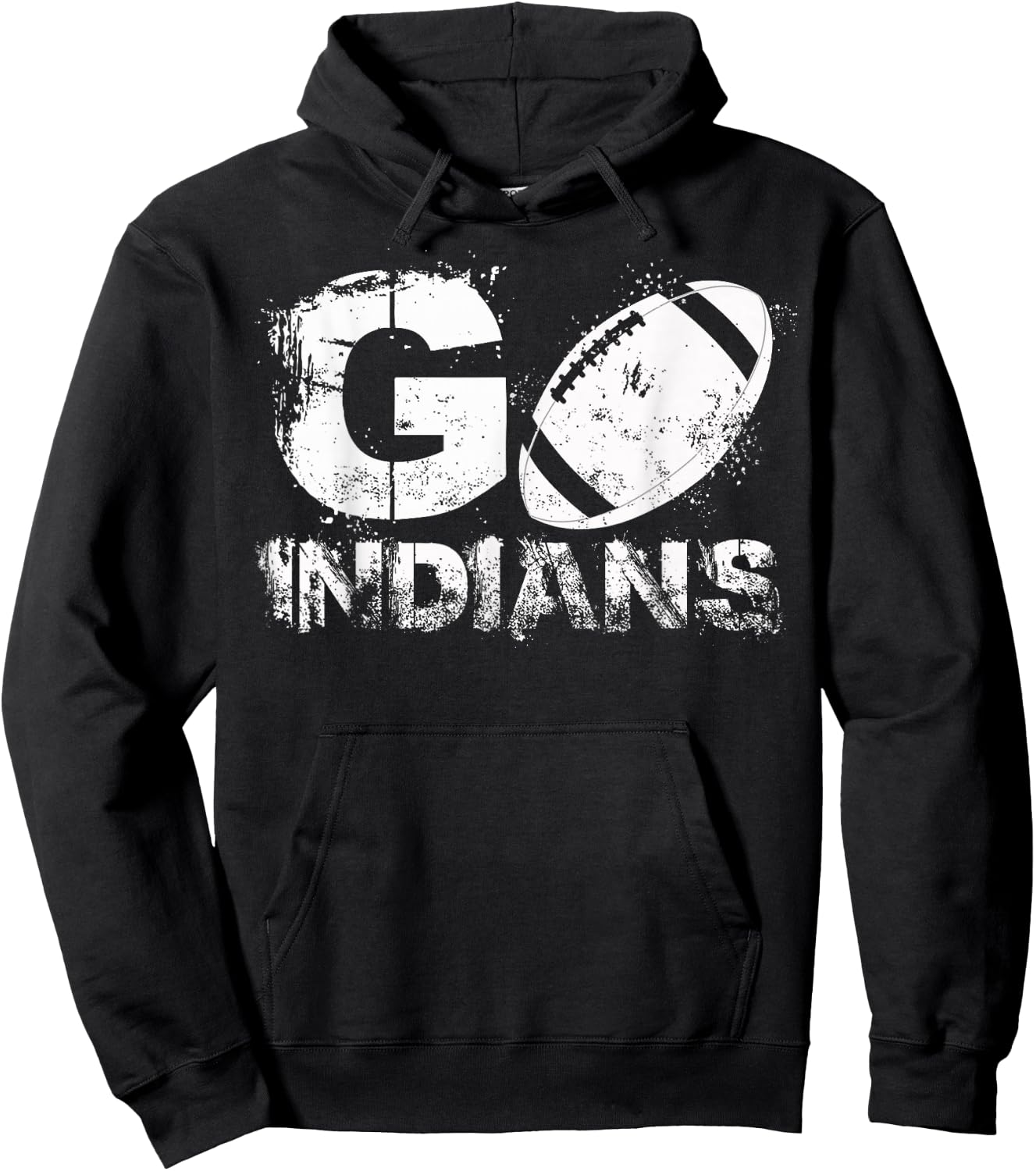 Go Indians Football shirt Hoodie - Hoodie | Black