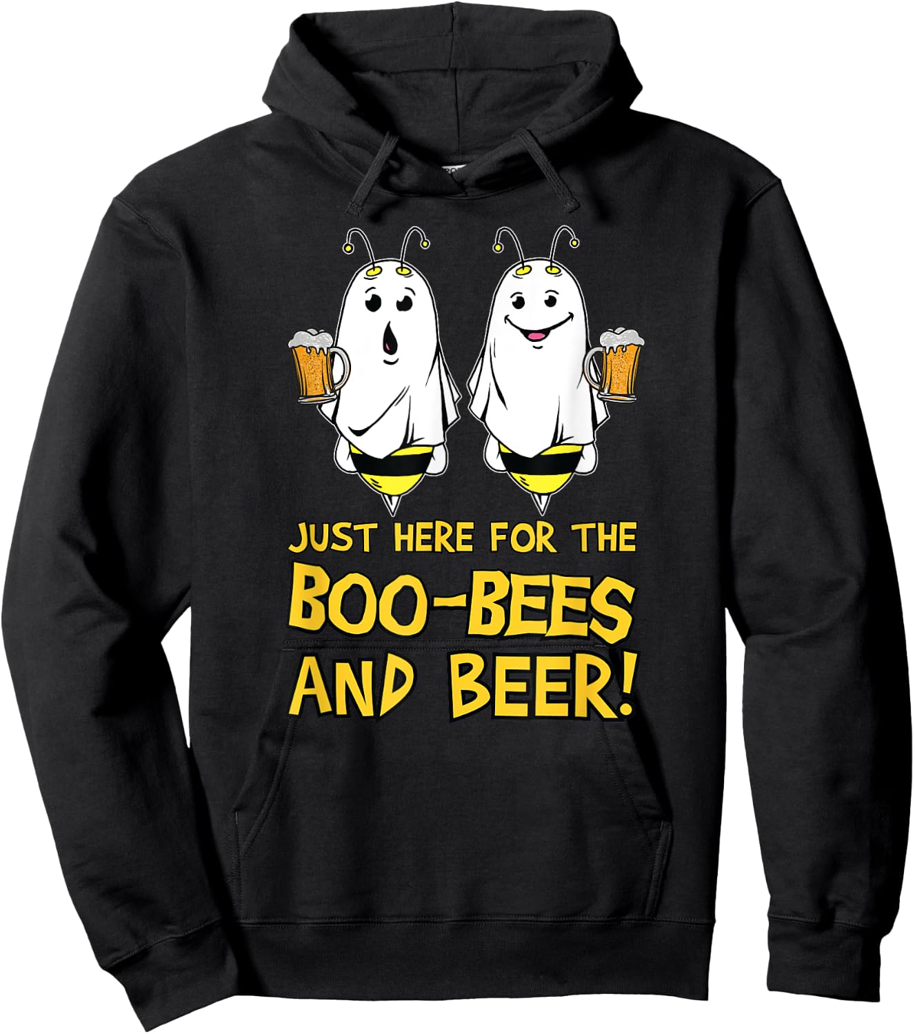 Boo Bees and Beer Hoodie - Hoodie | Black