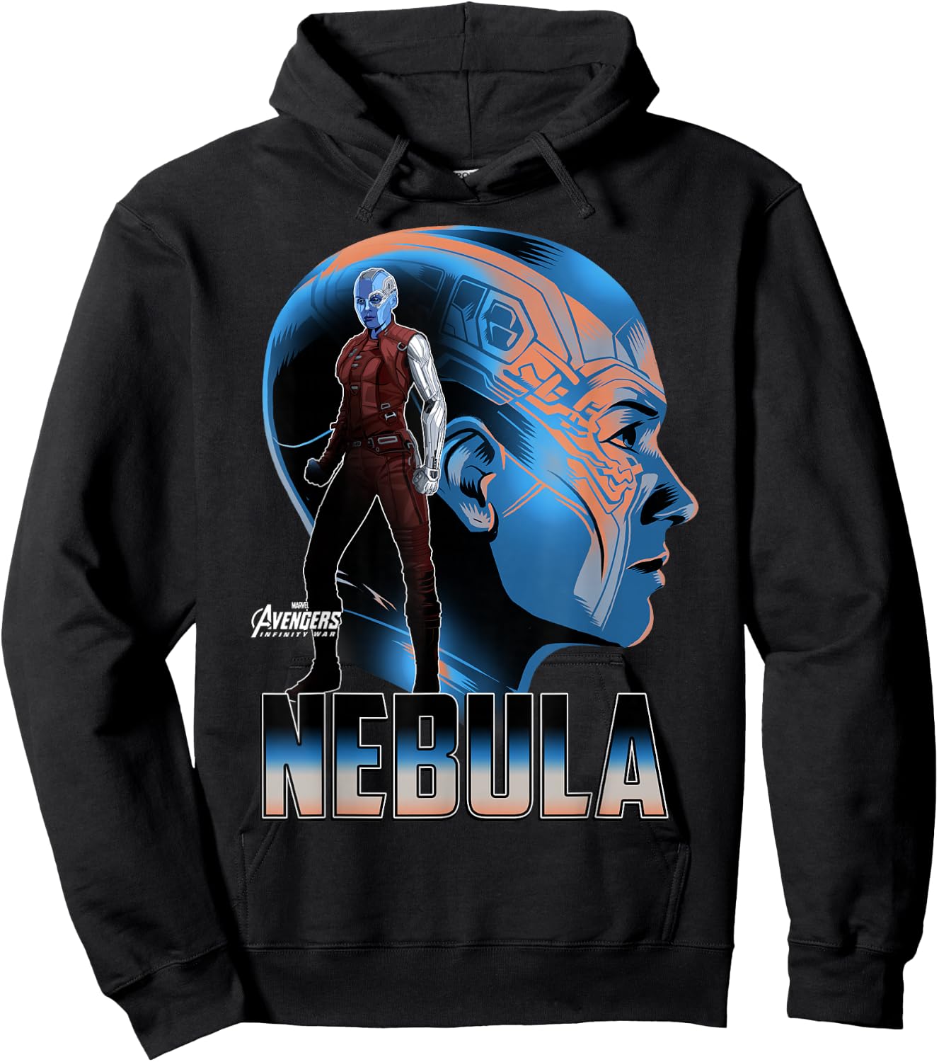 Marvel Infinity War Nebula Big Head Profile Hoodie - Hoodie | Black