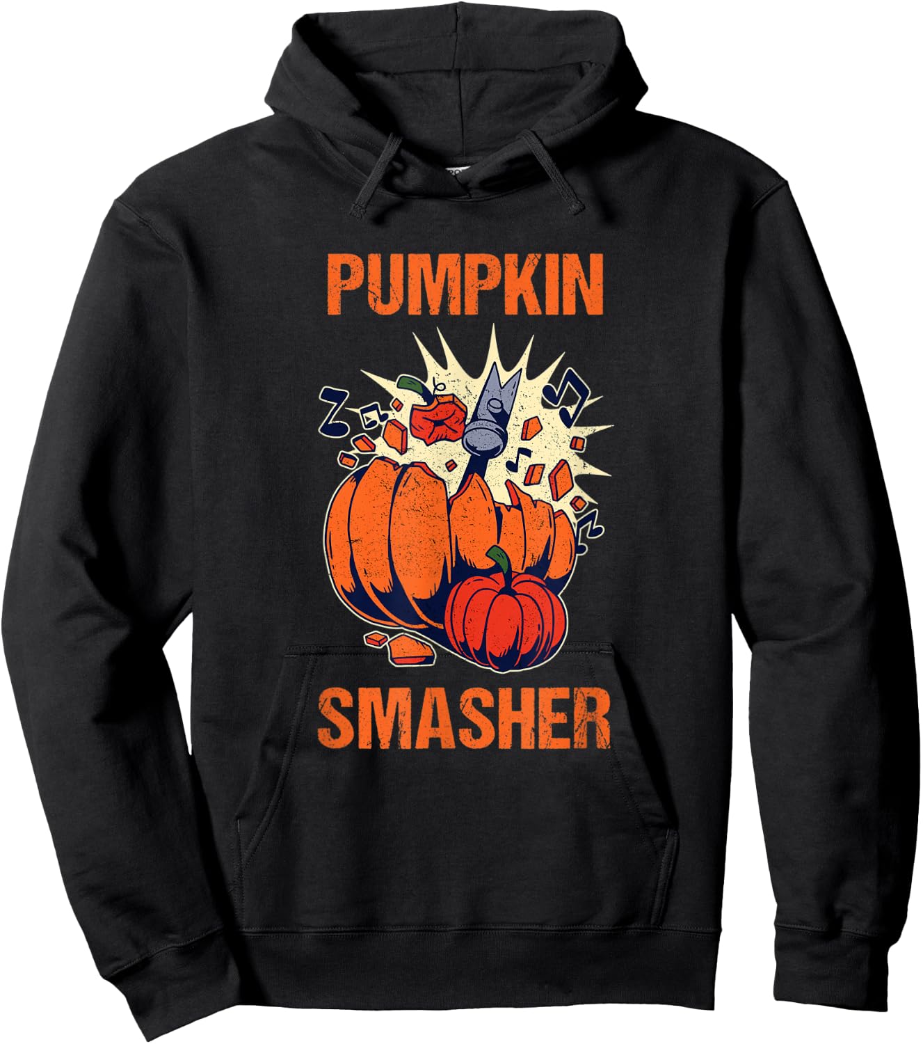 Pumpkin Smasher Halloween Costume Apparel Gift Men Women Kid Hoodie - Hoodie | Black