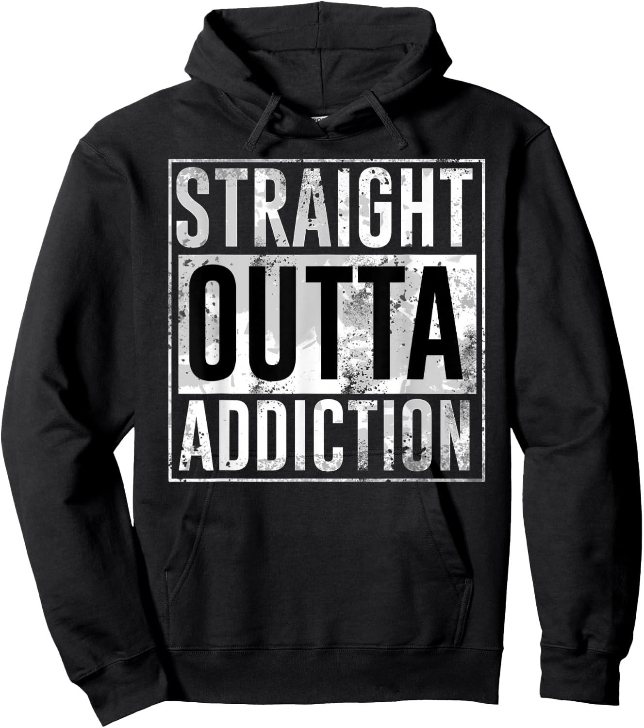 Straight outta addiction legendary birthday gift Hoodie - Hoodie | Black
