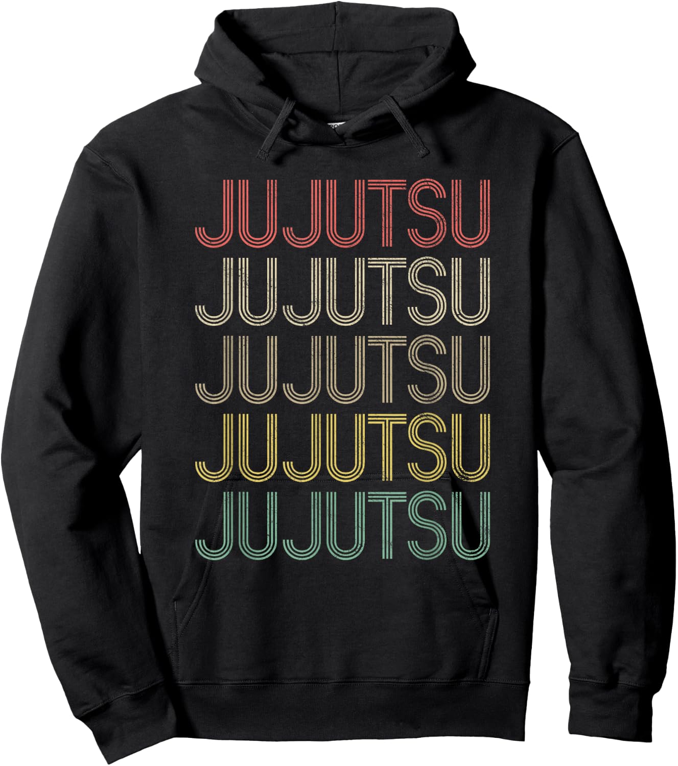 Retro Style Jujutsu Hoodie - Hoodie | Black