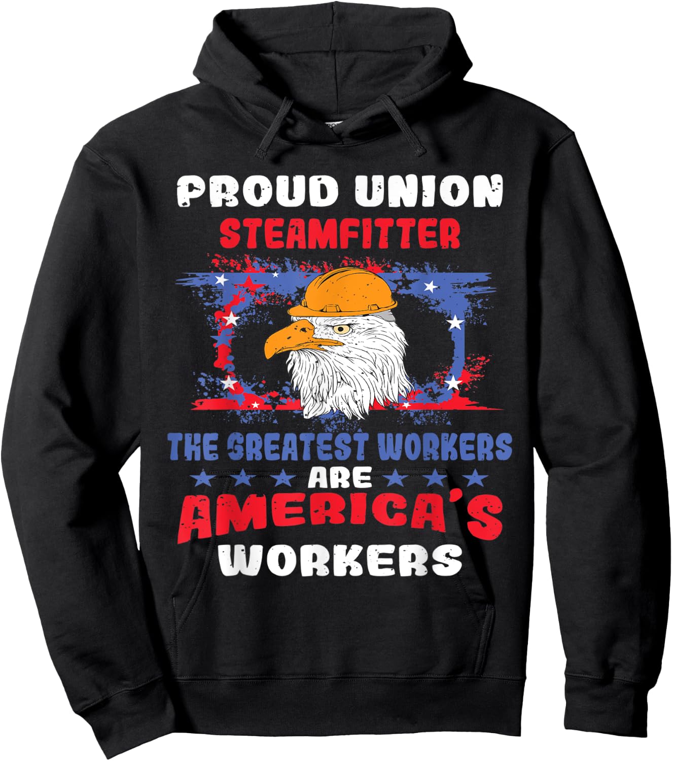 Union Steamfitter For Patriotic Workers Men Hoodie - Hoodie | Black