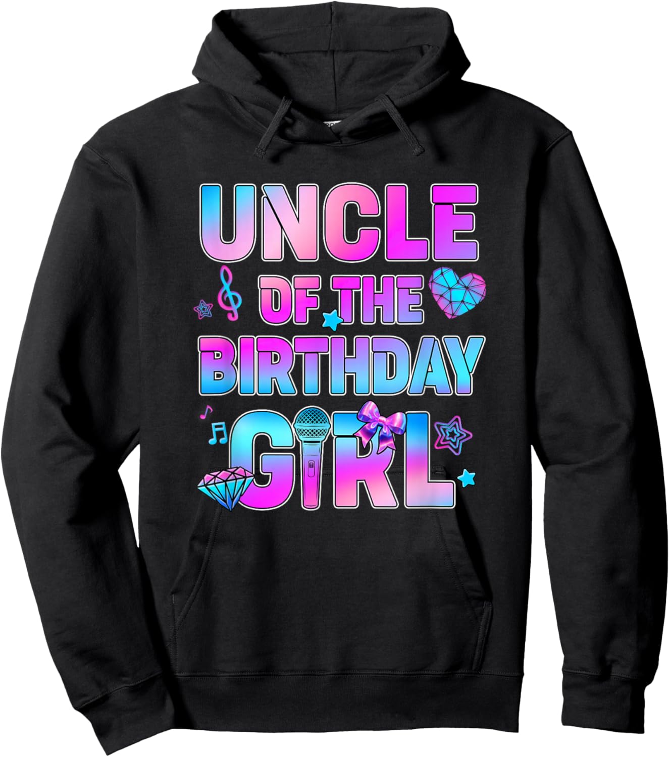 Uncle of The K-Pop Birthday Girls Korean Music Family Hoodie - Hoodie | Black