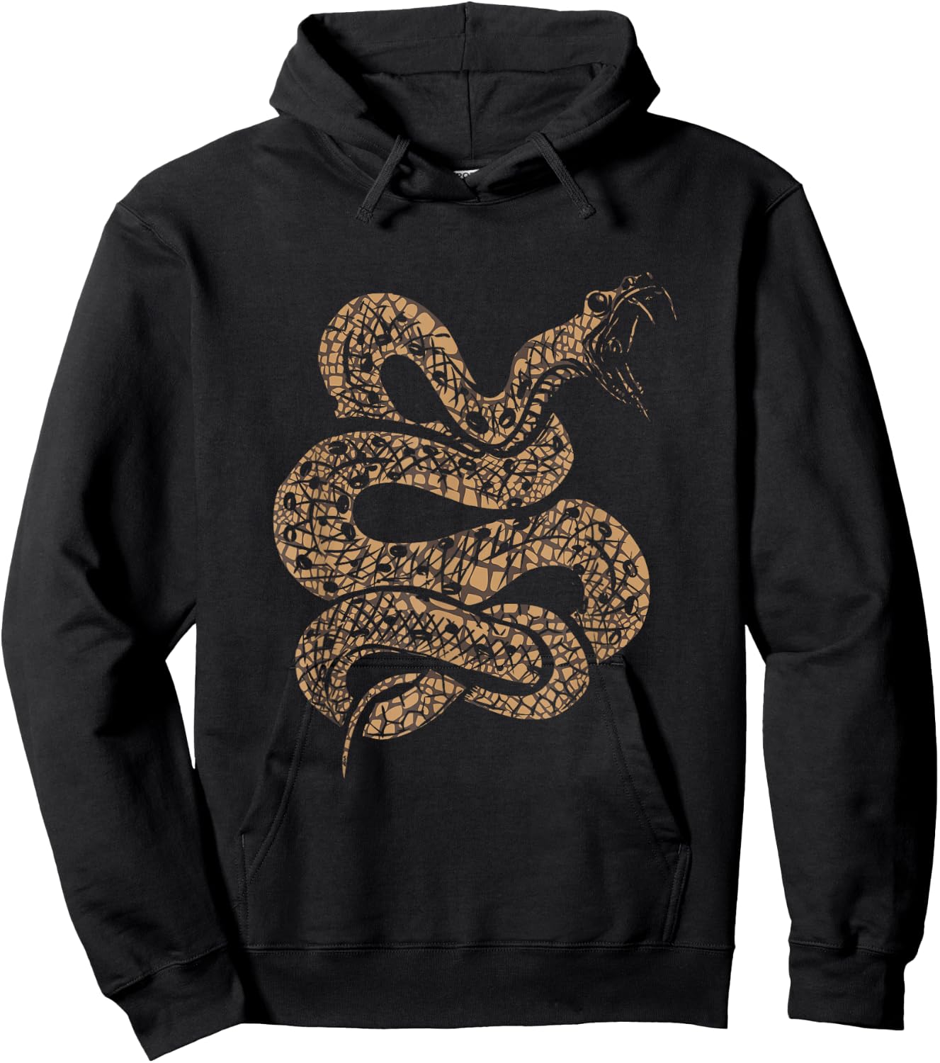 King Cobra Hissing Distressed Snake Lover Gift Hoodie - Hoodie | Black