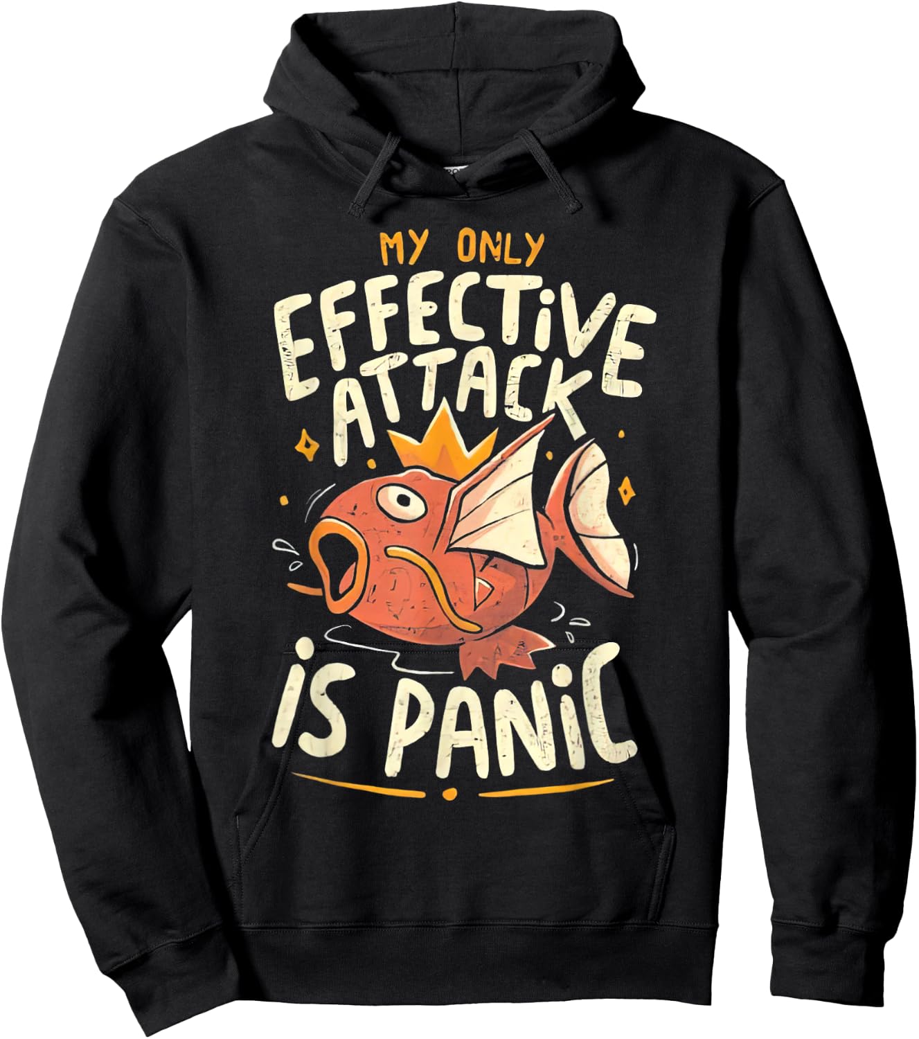 My Only Effective Attack Is Panic Fish Lover Hoodie - Hoodie | Black