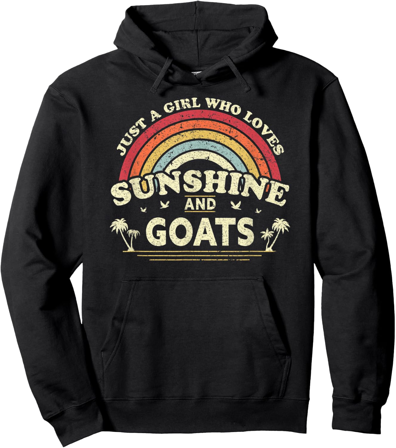 Goat Shirt. Just A Girl Who Loves Sunshine And Goats Hoodie - Hoodie | Black