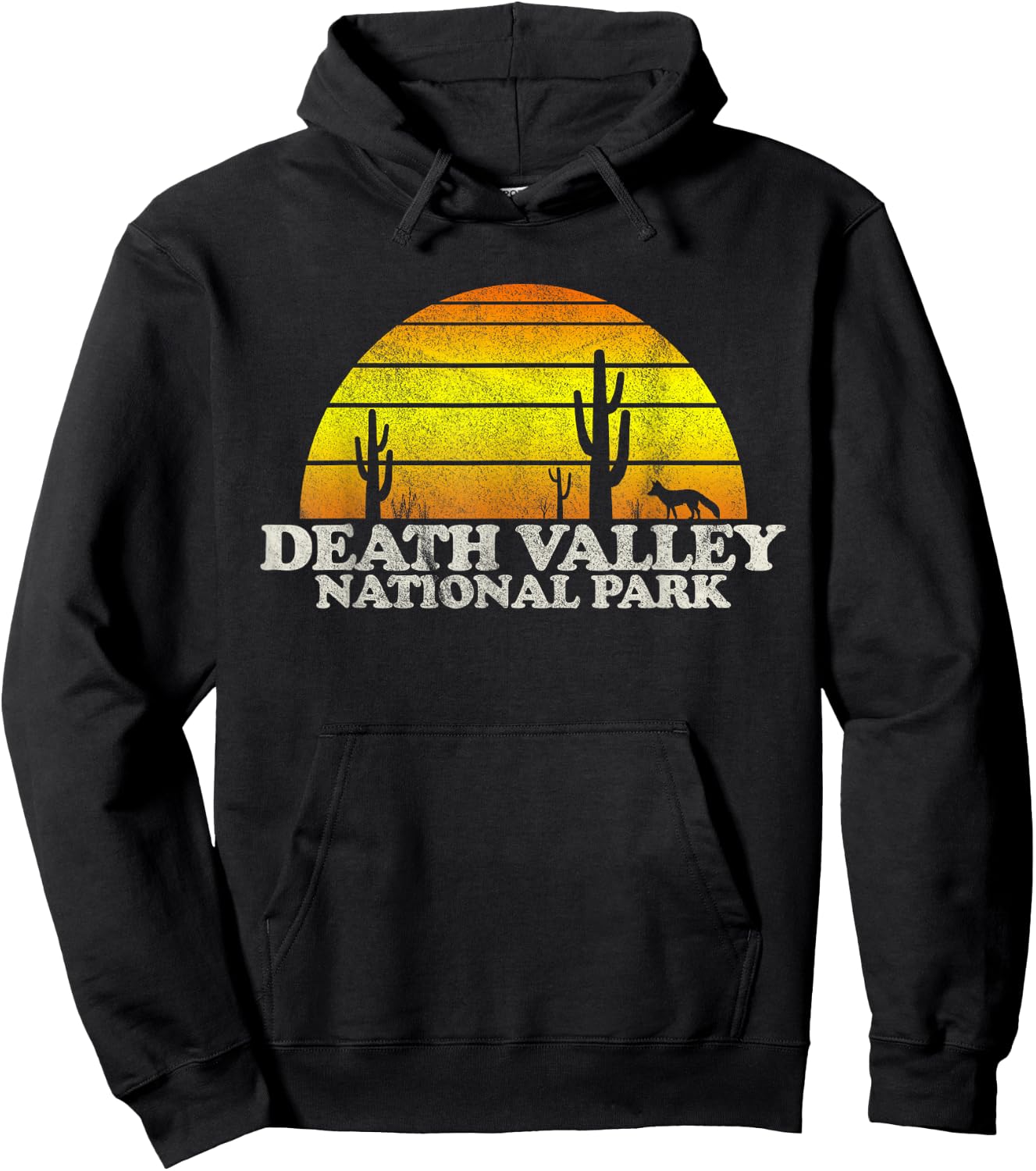 Vintage Death Valley National Park Sunset Shirt Hoodie - Hoodie | Black