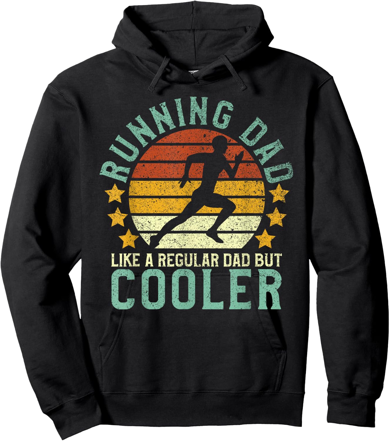 Running Dad | Funny Marathon Runner Hoodie - Hoodie | Black