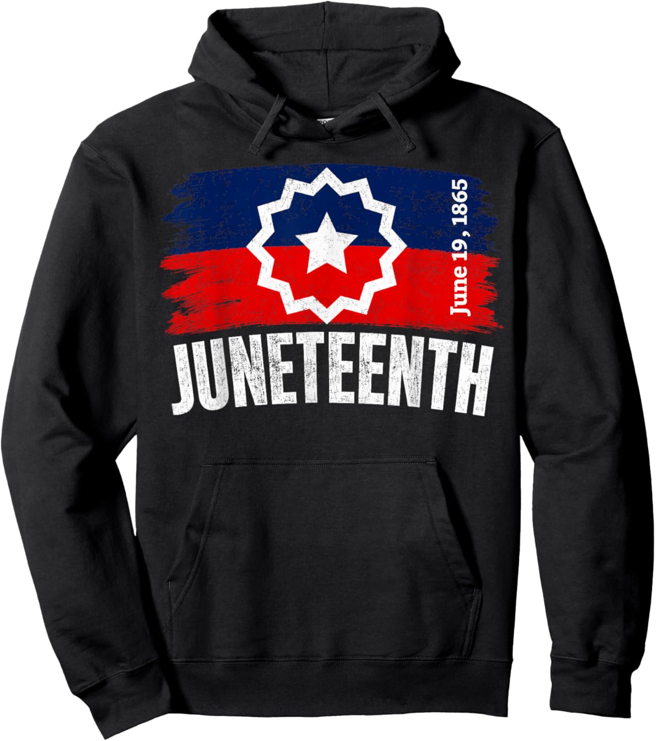 Juneteenth Flag Shirts Men Women Hoodie - Hoodie | Black