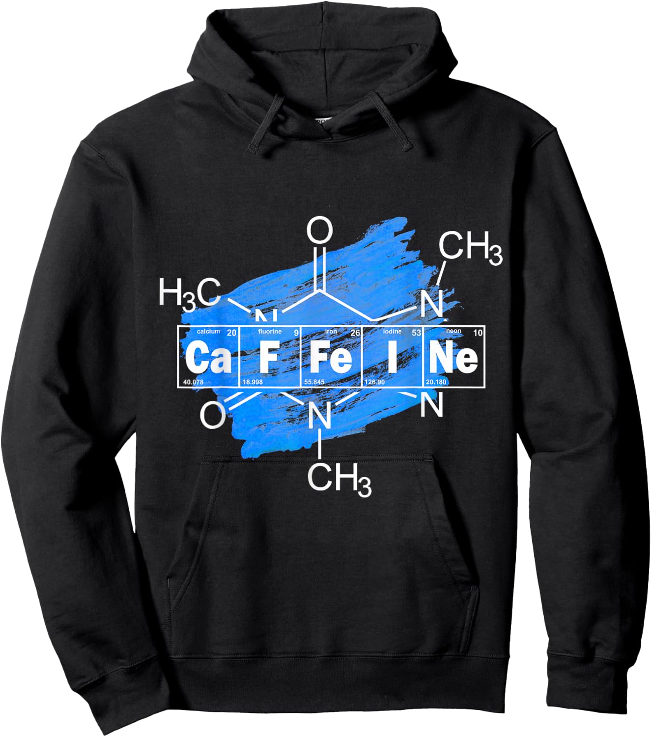 Caffeine Elements Chemistry Science Coffee Lover Hoodie - Hoodie | Black