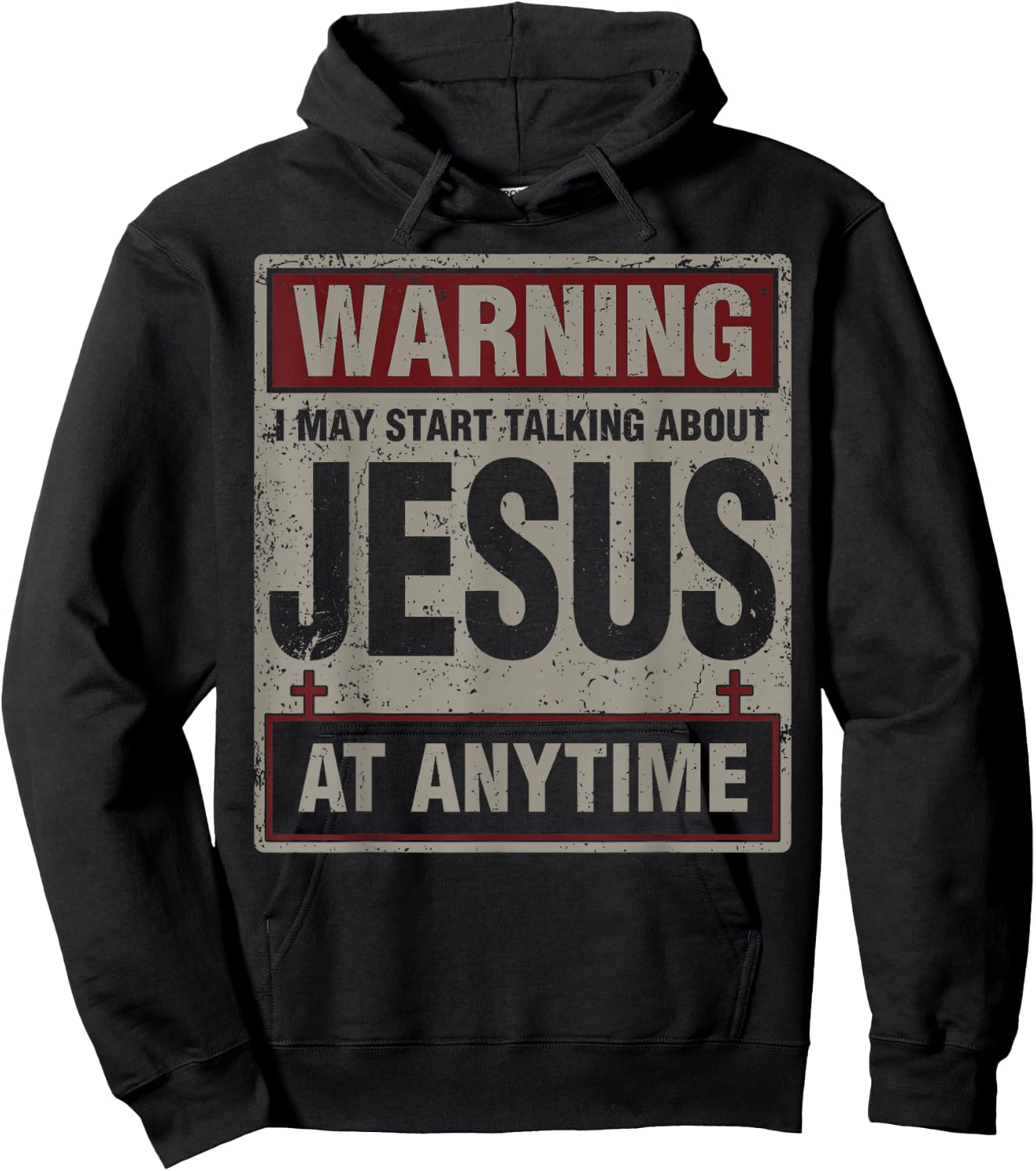 Warning I May Start Talking About Jesus At Anytime Christian Hoodie - Hoodie | Black