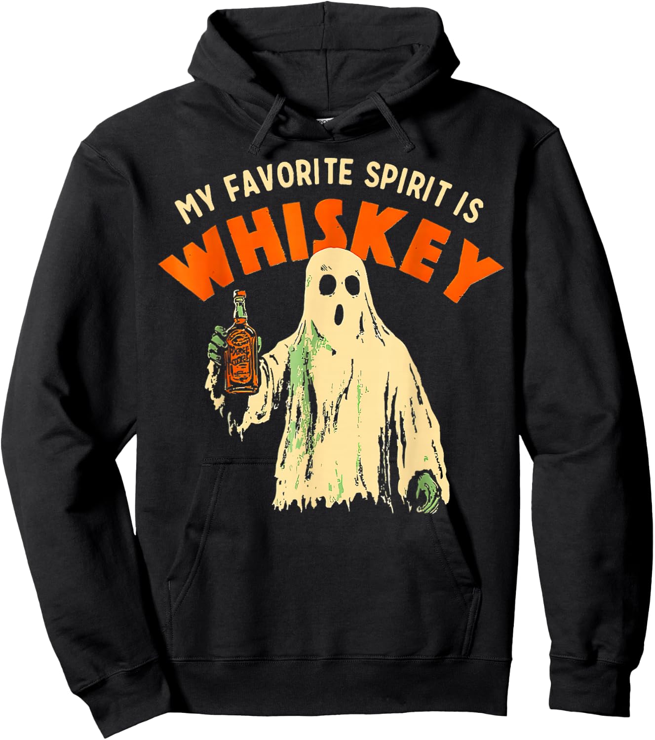 Ghost Whiskey, My Favorite Spirit Is Whiskey Ghost Hoodie - Hoodie | Black