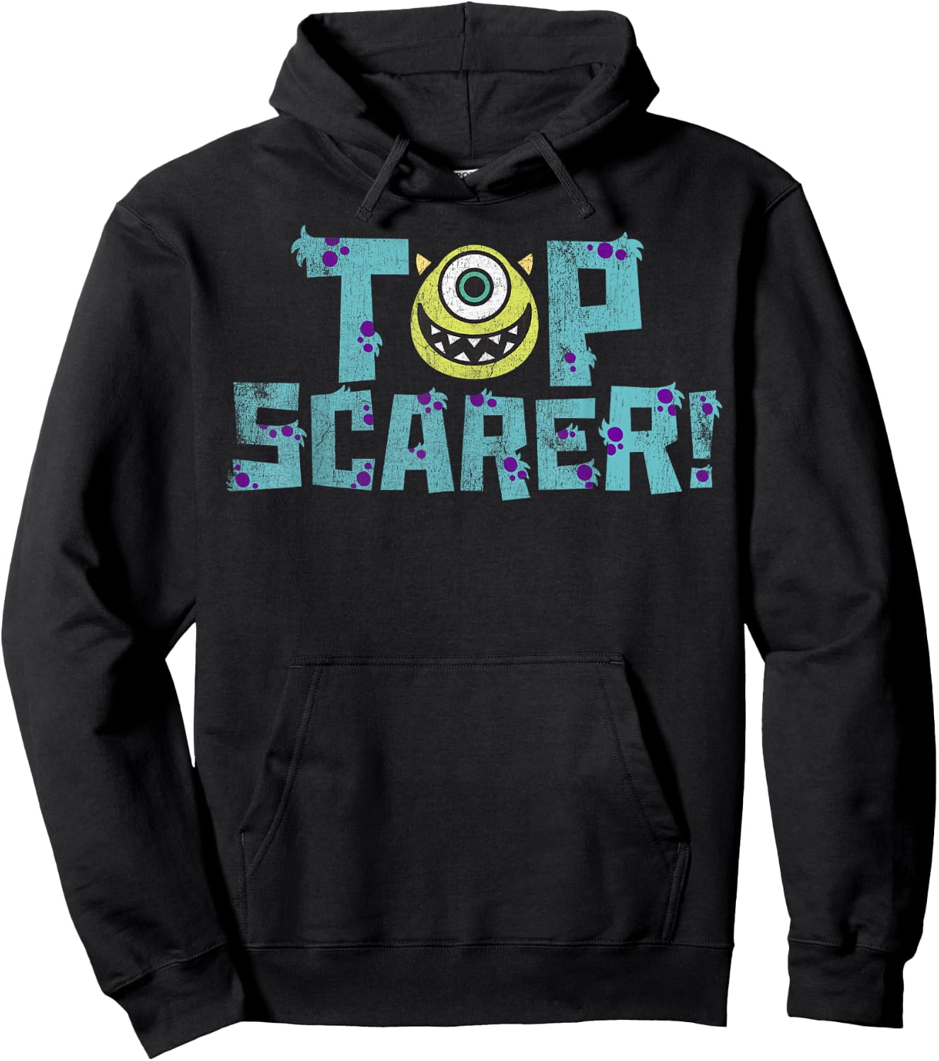 Disney Pixar Monsters Inc. Mike Wazowski Top Scarer Hoodie - Hoodie | Black