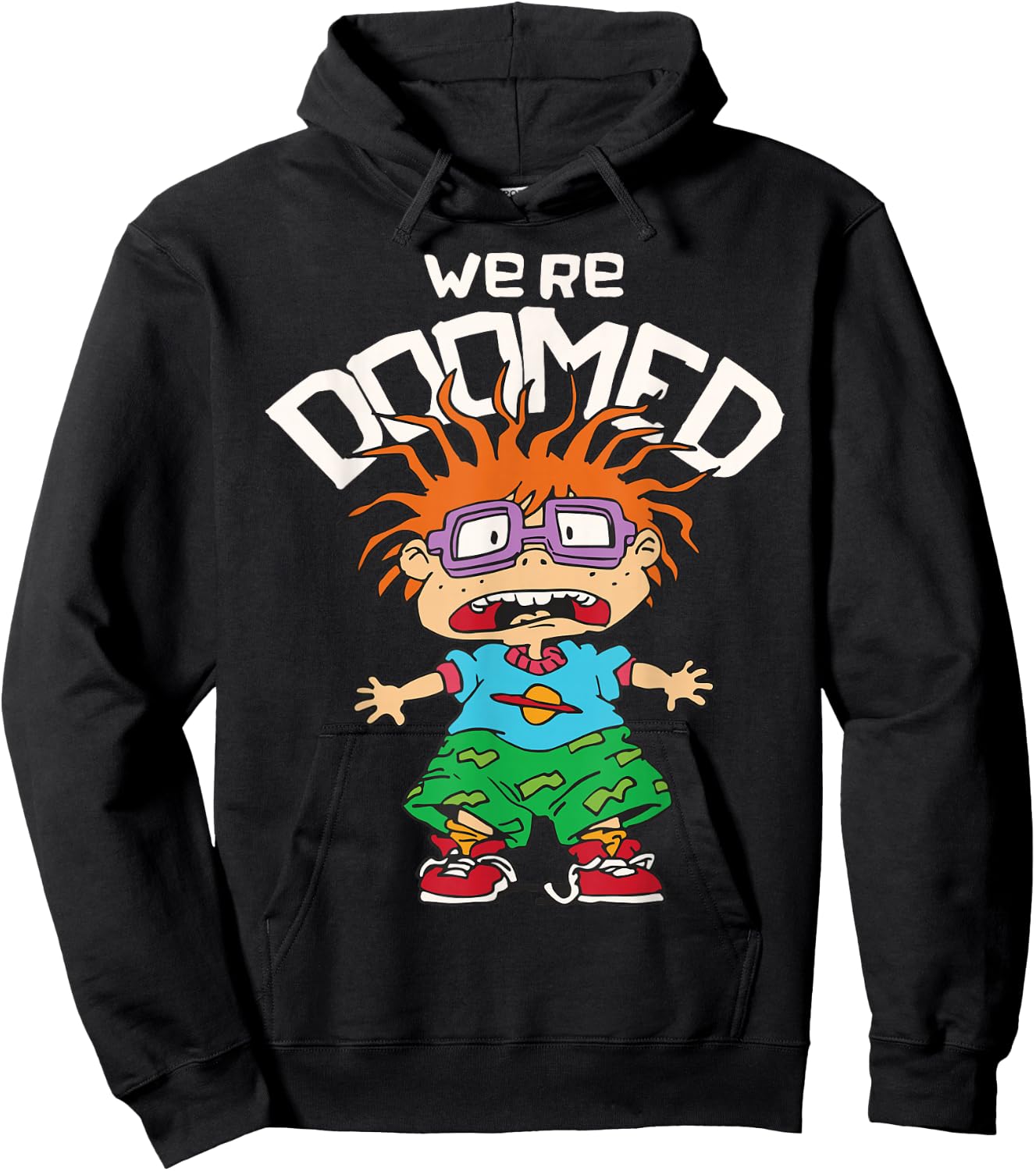 Rugrats Chuckie We're Doomed Small Hoodie - Hoodie | Black