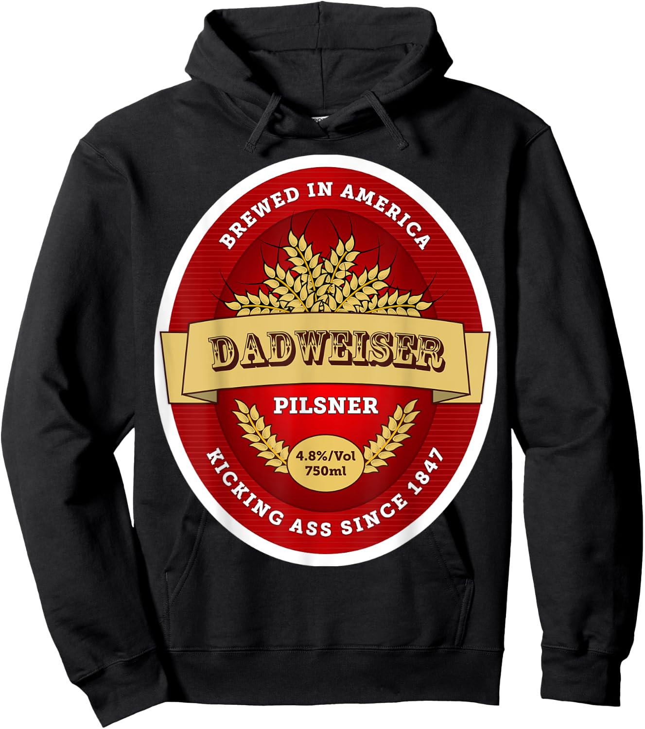 Funny Dadweiser Beer Beer Pong/Dad's gift Hoodie - Hoodie | Black