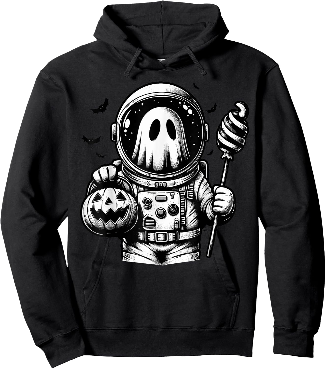 Halloween Astronaut Costume Ghost Animal Boo Spooky Hoodie - Hoodie | Black