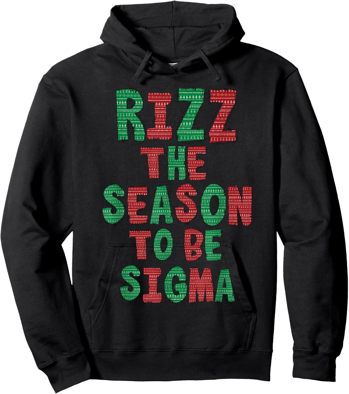 Rizz The Season - Funny Gen Alpha Slang Christmas Teacher Hoodie - Hoodie | Black