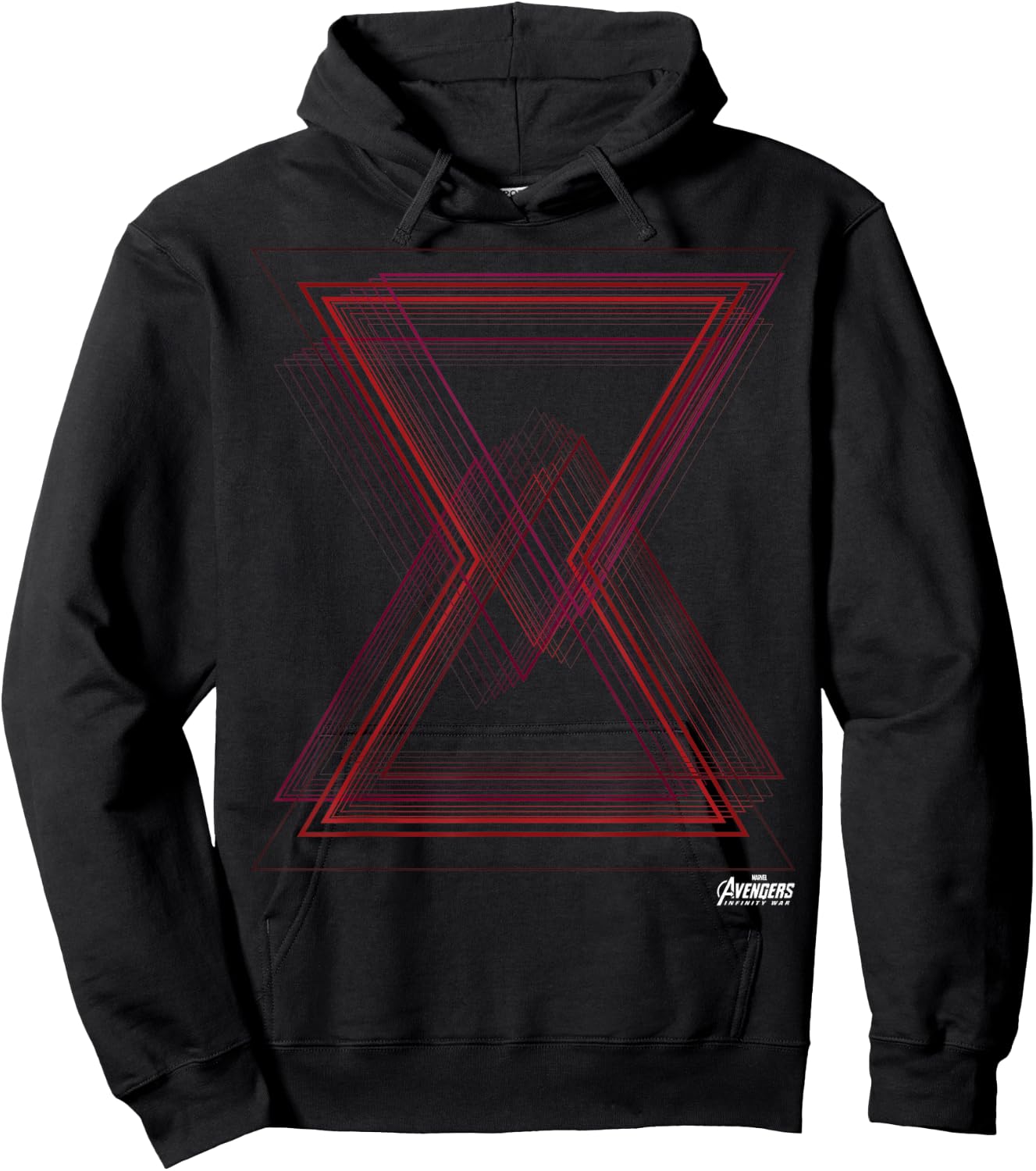 Marvel Avengers Infinity War Black Widow Geo Logo Hoodie - Hoodie | Black