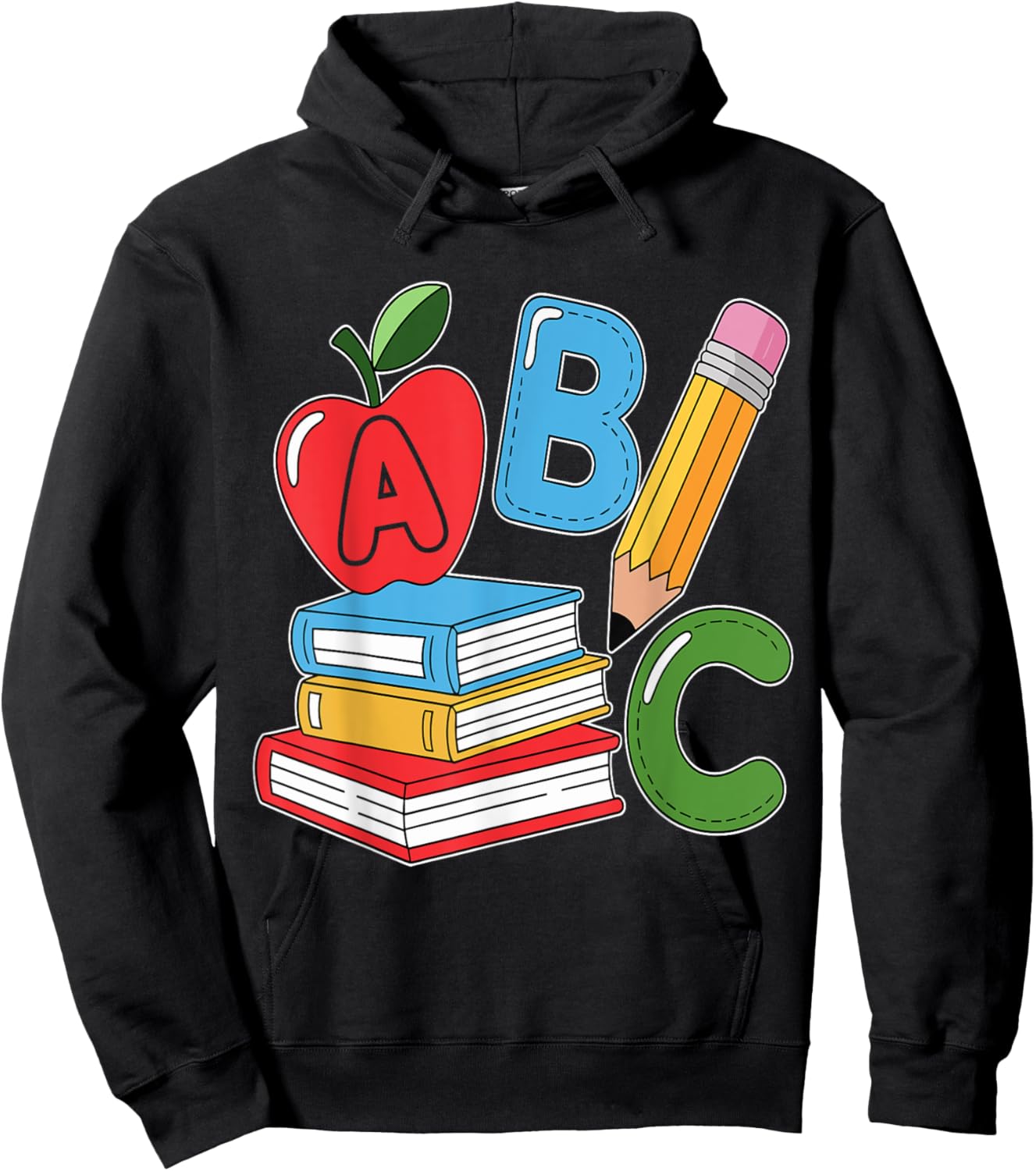 Alphabet Shirt Preschool Teacher Back to School Hoodie - Hoodie | Black