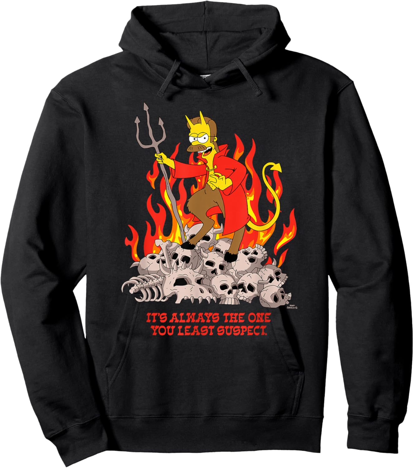 The Simpsons Devil Flanders Least Suspect Hoodie - Hoodie | Black