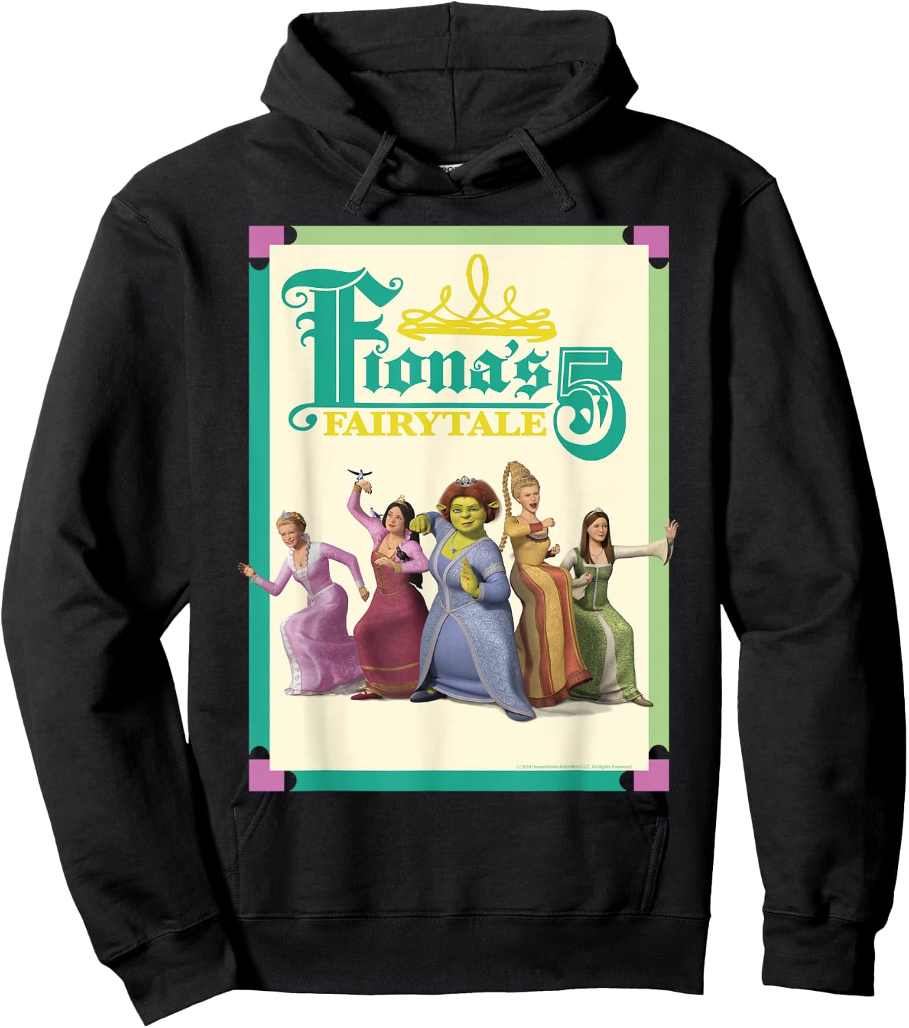 Shrek The Third Princess Fiona's Fairytale 5 Group Hoodie - Hoodie | Black