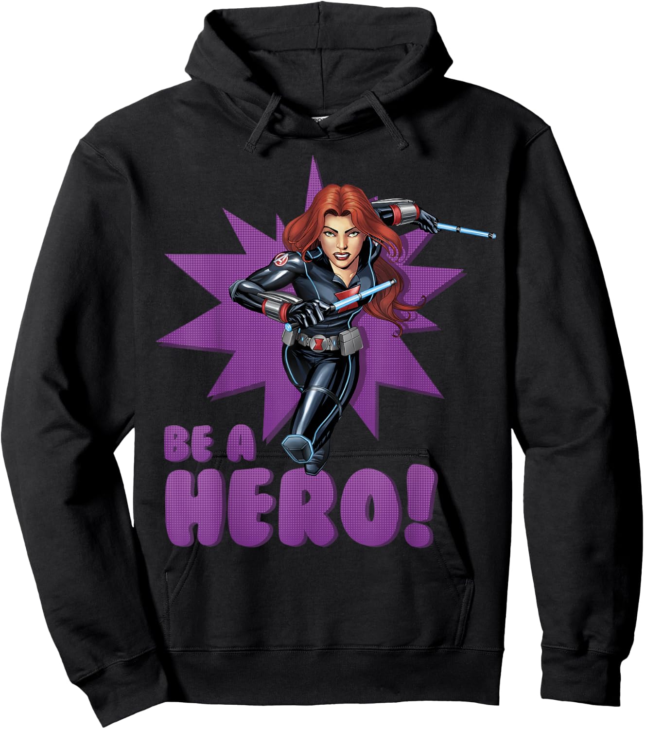 Marvel Black Widow Avengers Assemble BE A Hero! Hoodie - Hoodie | Black