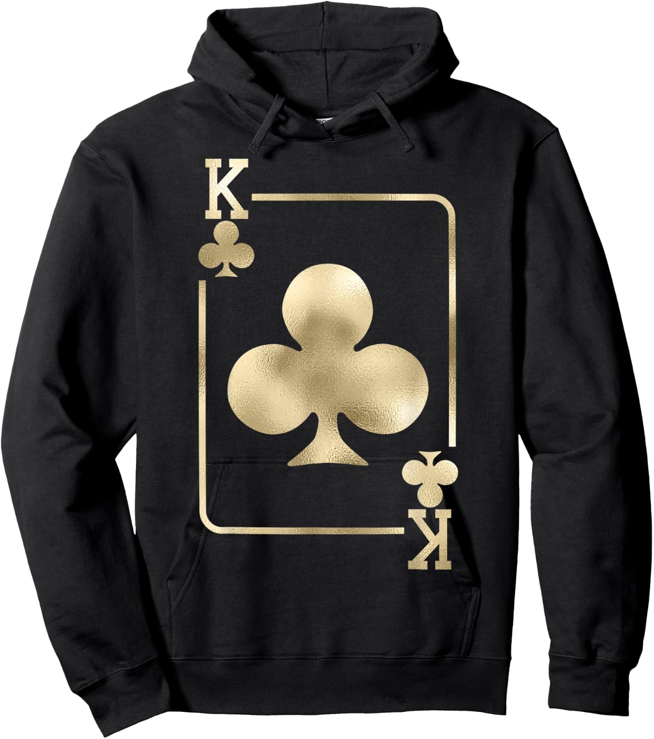King of Clubs Playing Card Halloween Costume Glam Hoodie - Hoodie | Black