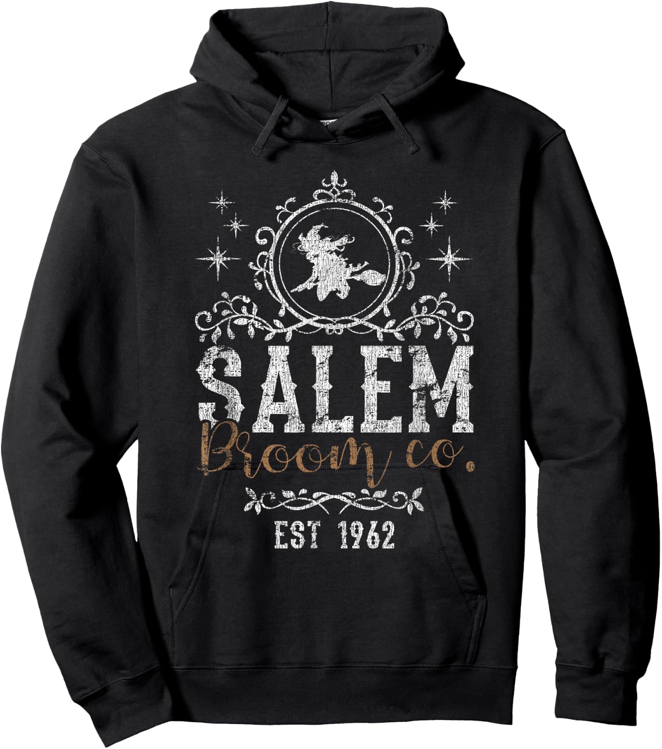 Witches Salem Broom Company Grunge Halloween Women's Witch Hoodie - Hoodie | Black