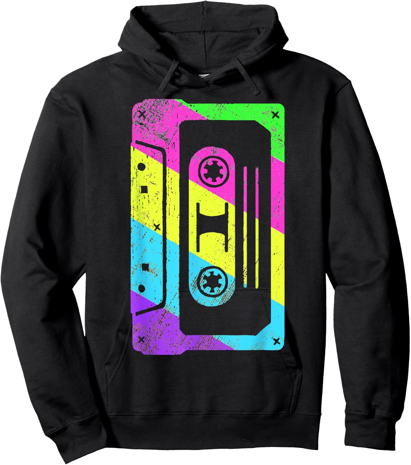 Cassette Tape Costume 80s 90s Vintage Retro Hoodie - Hoodie | Black