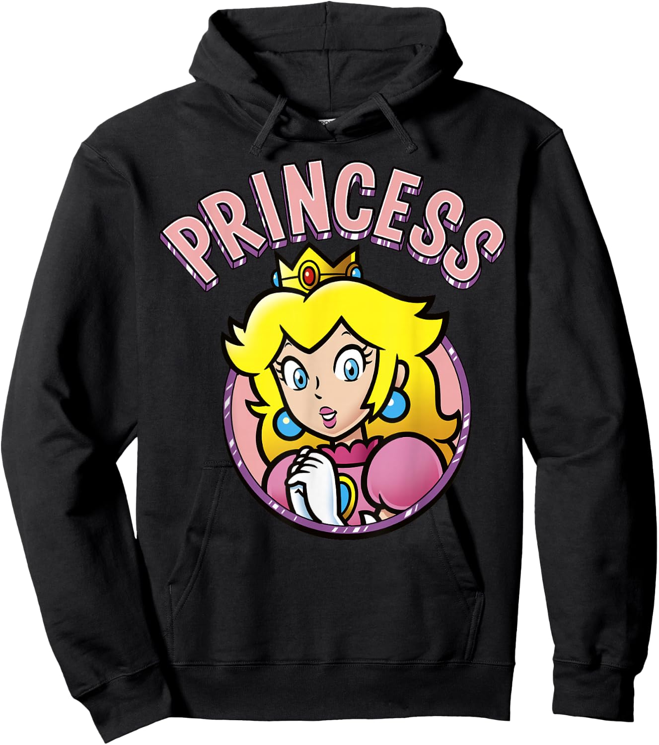 Super Mario Peach The Princess Portrait Hoodie - Hoodie | Black