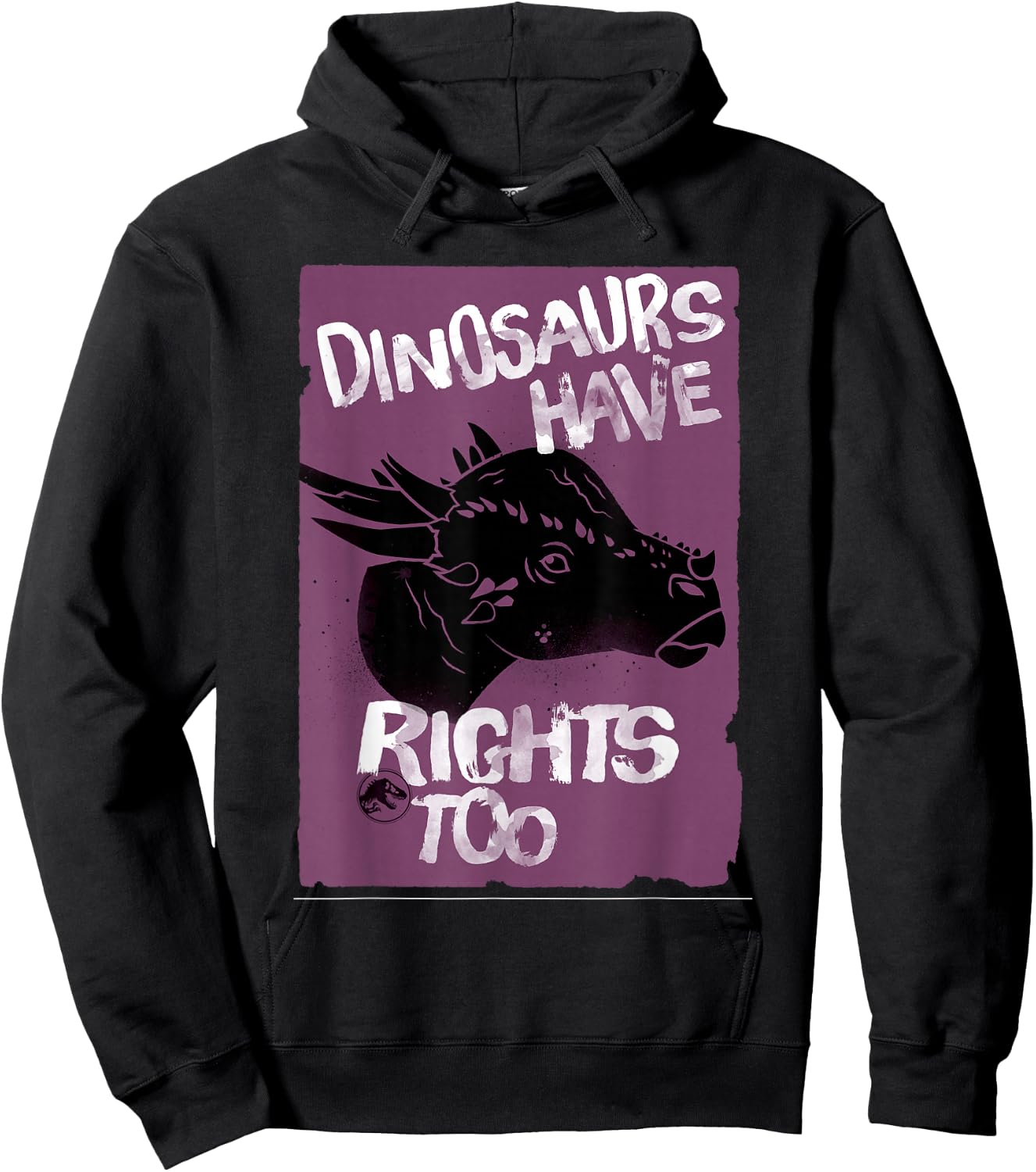 Jurassic World Fallen Kingdom: Dinos Have Rights Too Hoodie - Hoodie | Black