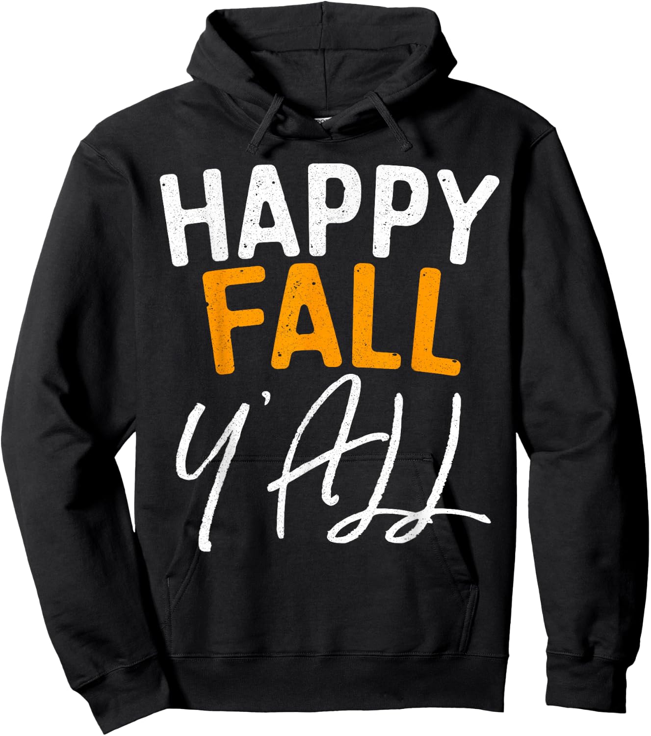 Happy Fall Y'all Shirt Men Women Kids Fall Season Hoodie - Hoodie | Black