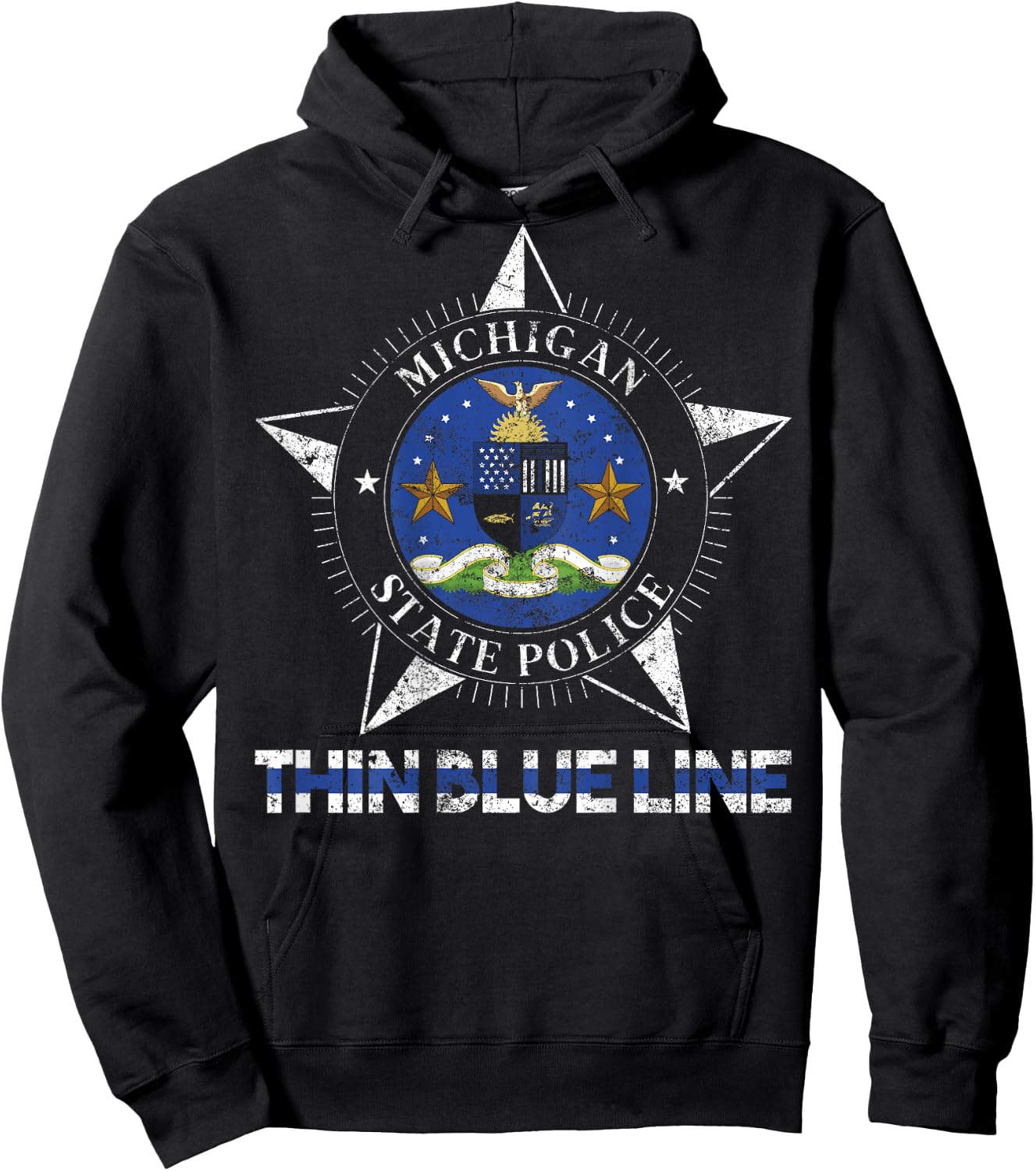 Michigan State Police Shirt Michigan State Trooper Shirt Hoodie - Hoodie | Black