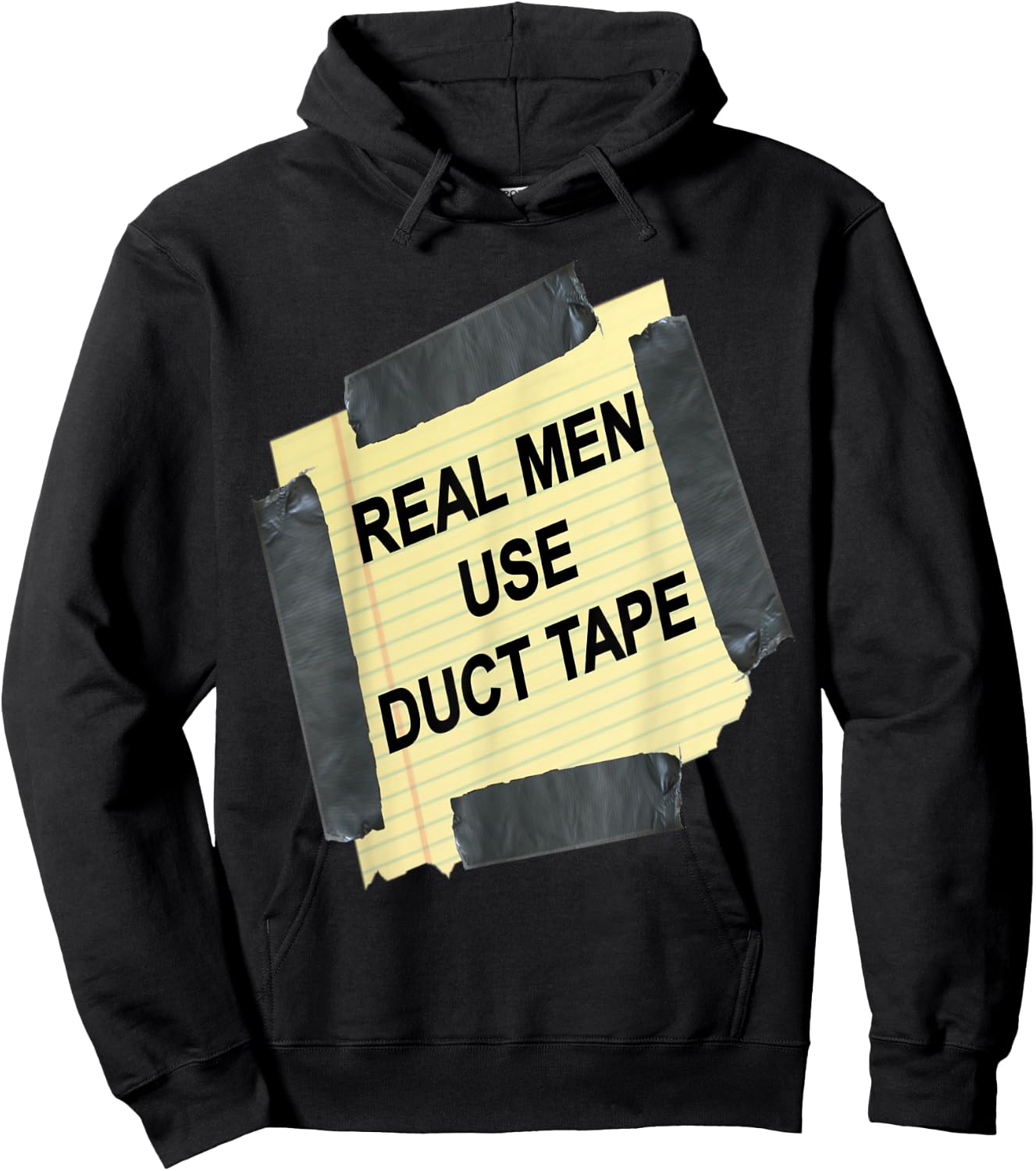 Funny Real Men Use Duct Tape Shirt Gift Hoodie - Hoodie | Black