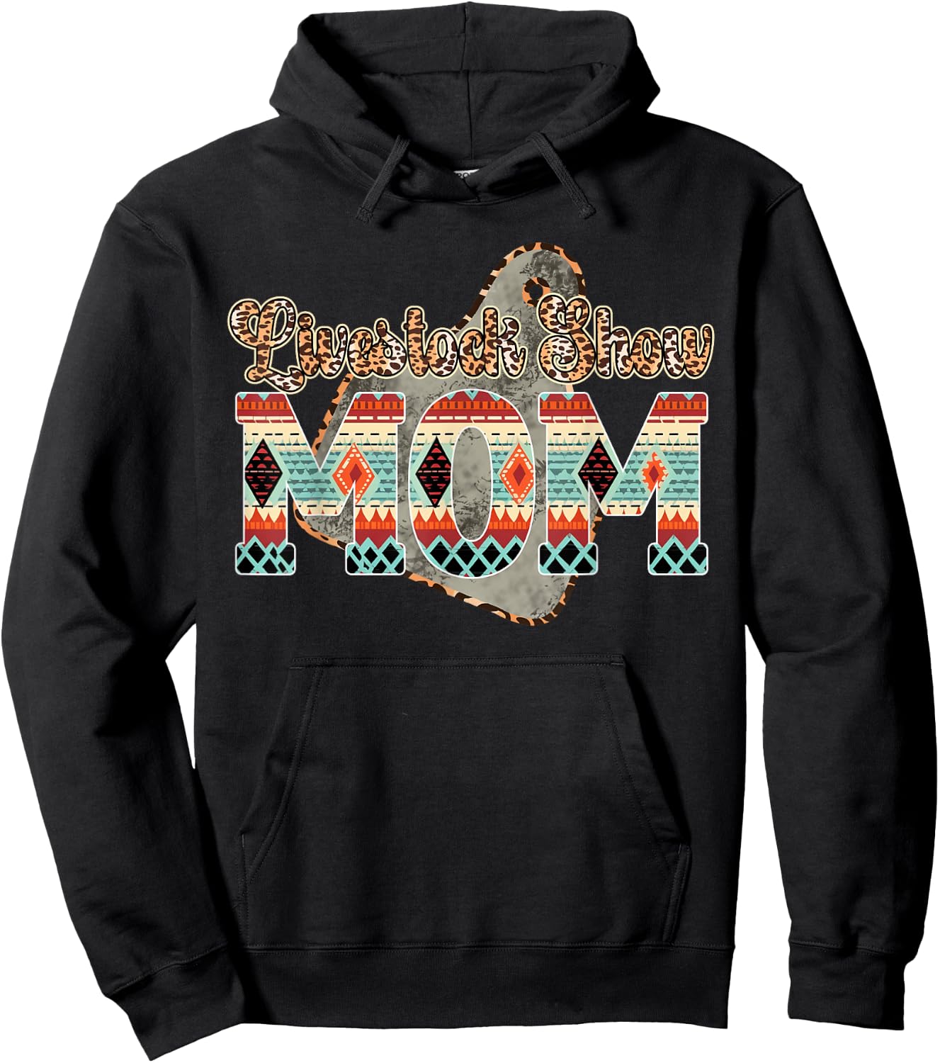 Livestock Show Mom Livestock Show Mama Livestock Show Mother Hoodie - Hoodie | Black