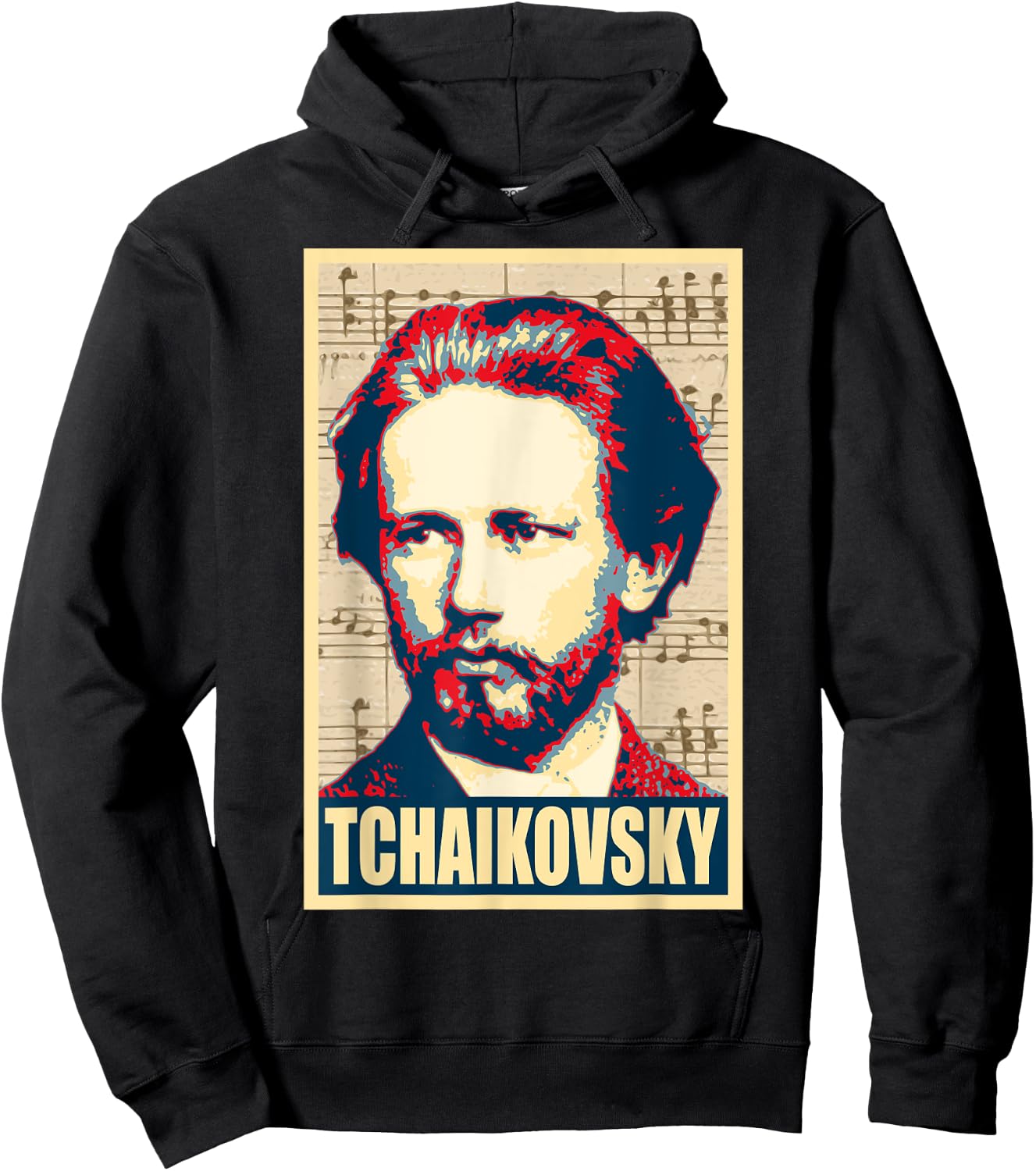 Tchaikovsky Classical Music Notes Composer Hoodie - Hoodie | Black
