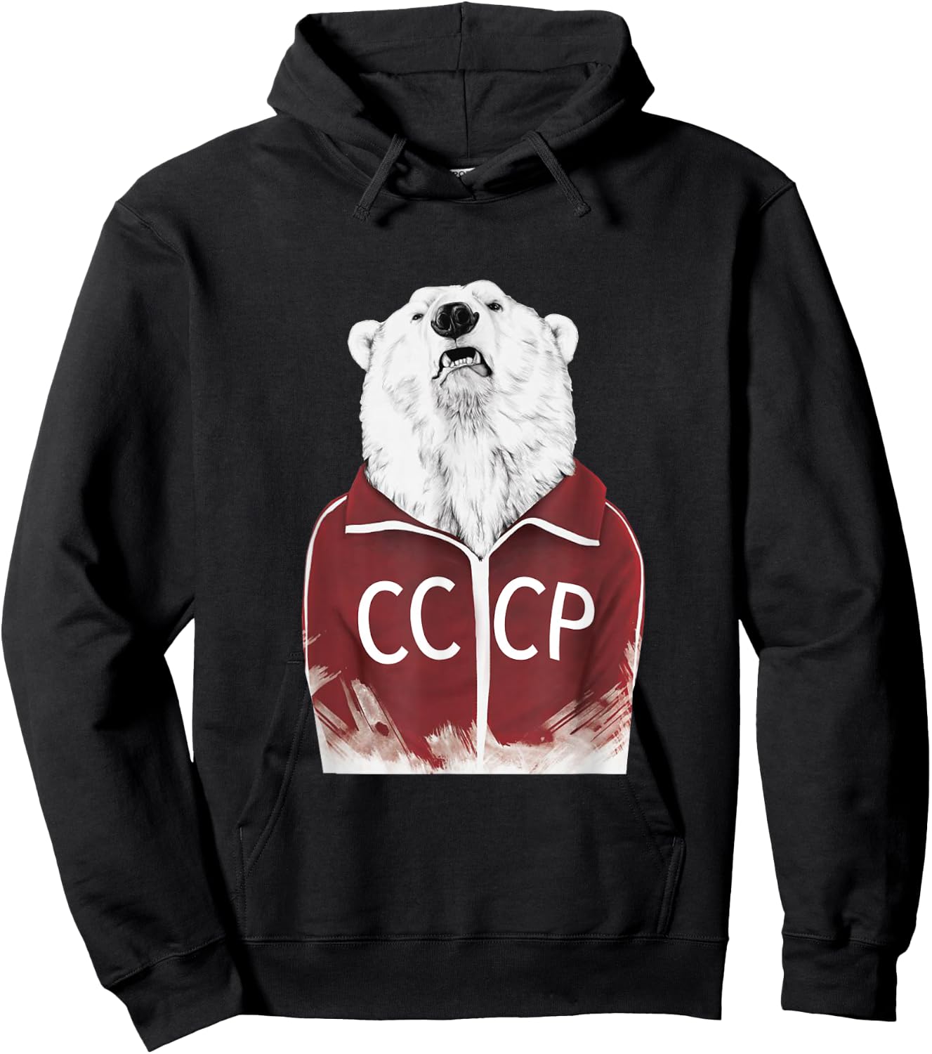 Russian Bear Russia Shirt CCCP Soviet Union USSR Hoodie - Hoodie | Black