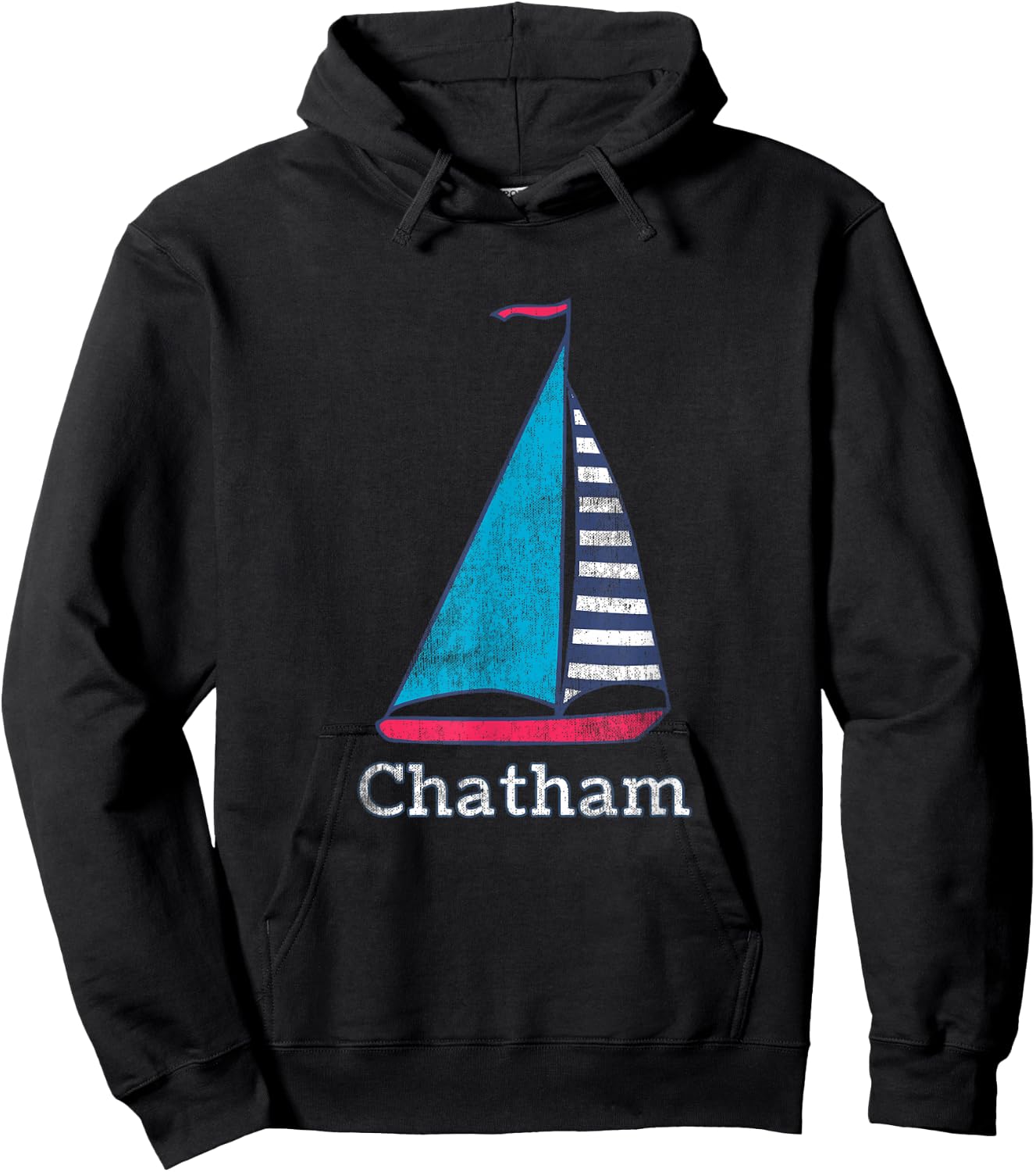 Chatham Cape Cod Massachusetts Sailing Sail Boat Nautical Hoodie - Hoodie | Black