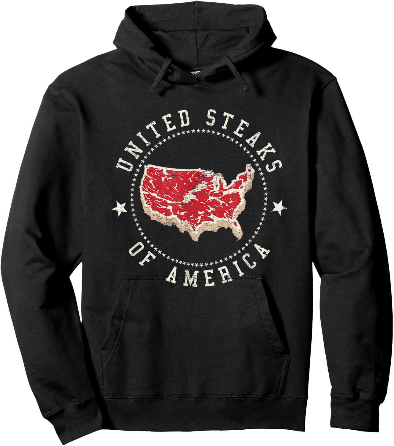 United Steaks Of America Vintage Hoodie - Hoodie | Black