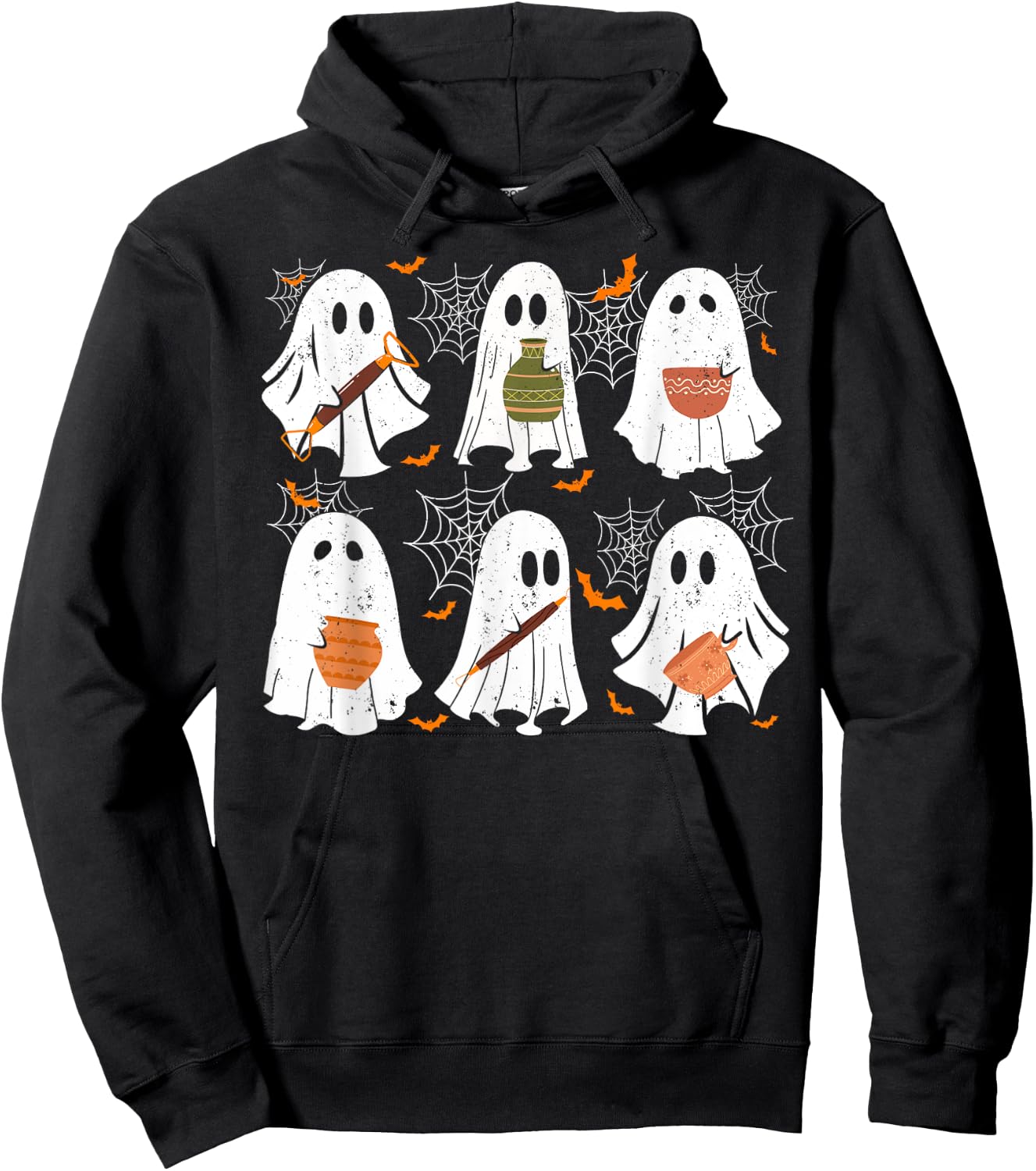 Pottery Ghost Ceramic Artist Halloween Costume Women Hoodie - Hoodie | Black
