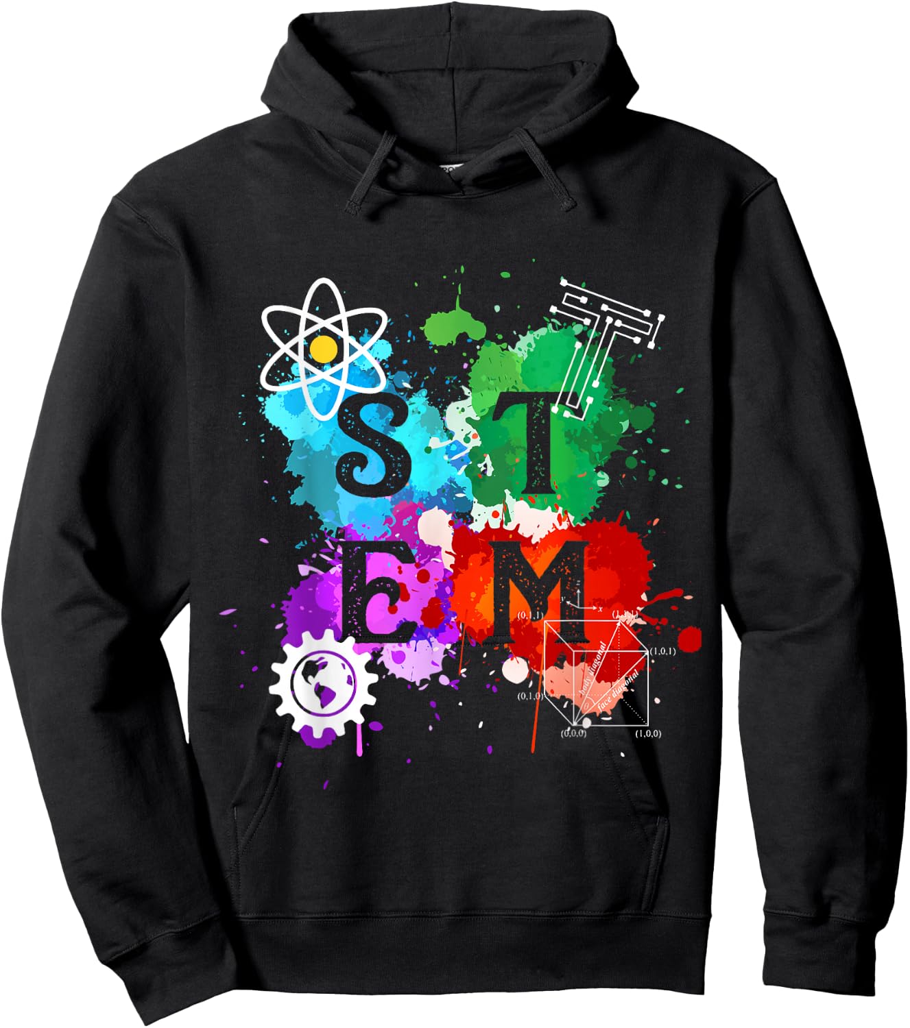 STEM Science Technology Engineering Math Teacher Gift Small Hoodie - Hoodie | Black