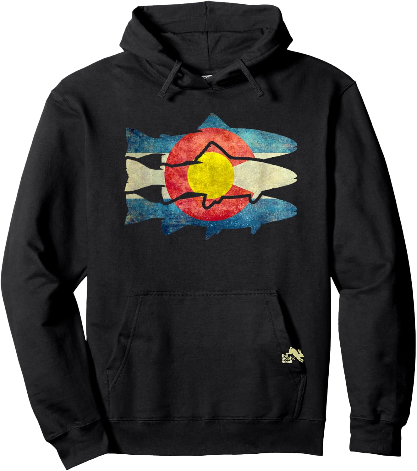Fly Fishing Trout Hoodie - Hoodie | Black