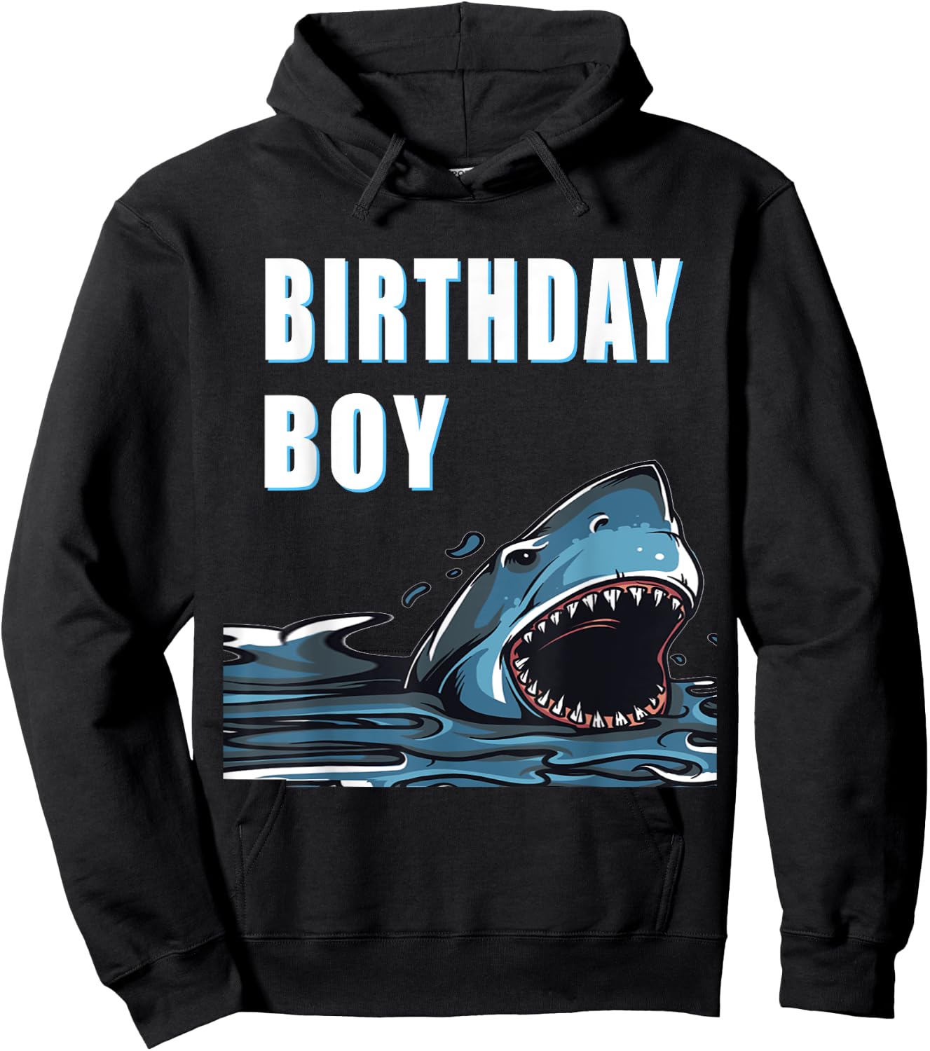 Shark Birthday Boy Shirt Shark Lover Birthday Gifts Hoodie - Hoodie | Black