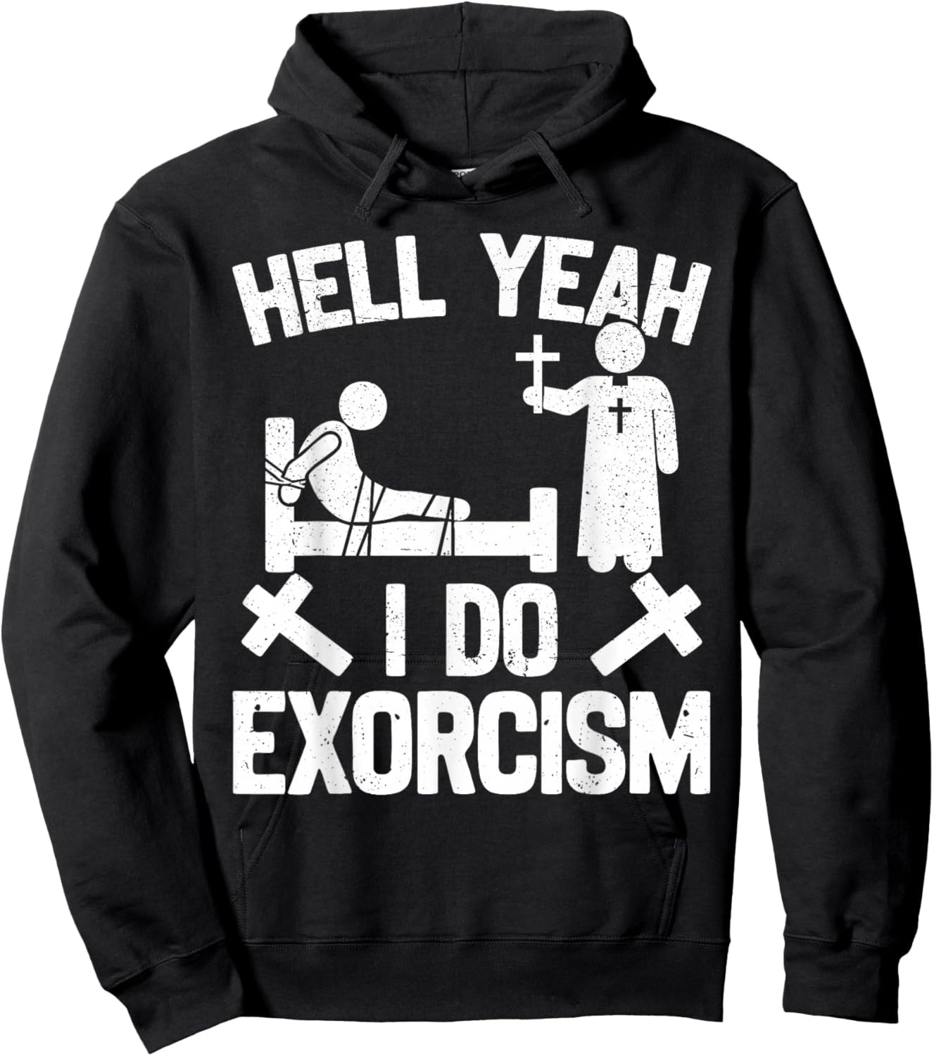 Catholic Exorcism Funny Exorcist Priest Hoodie - Hoodie | Black