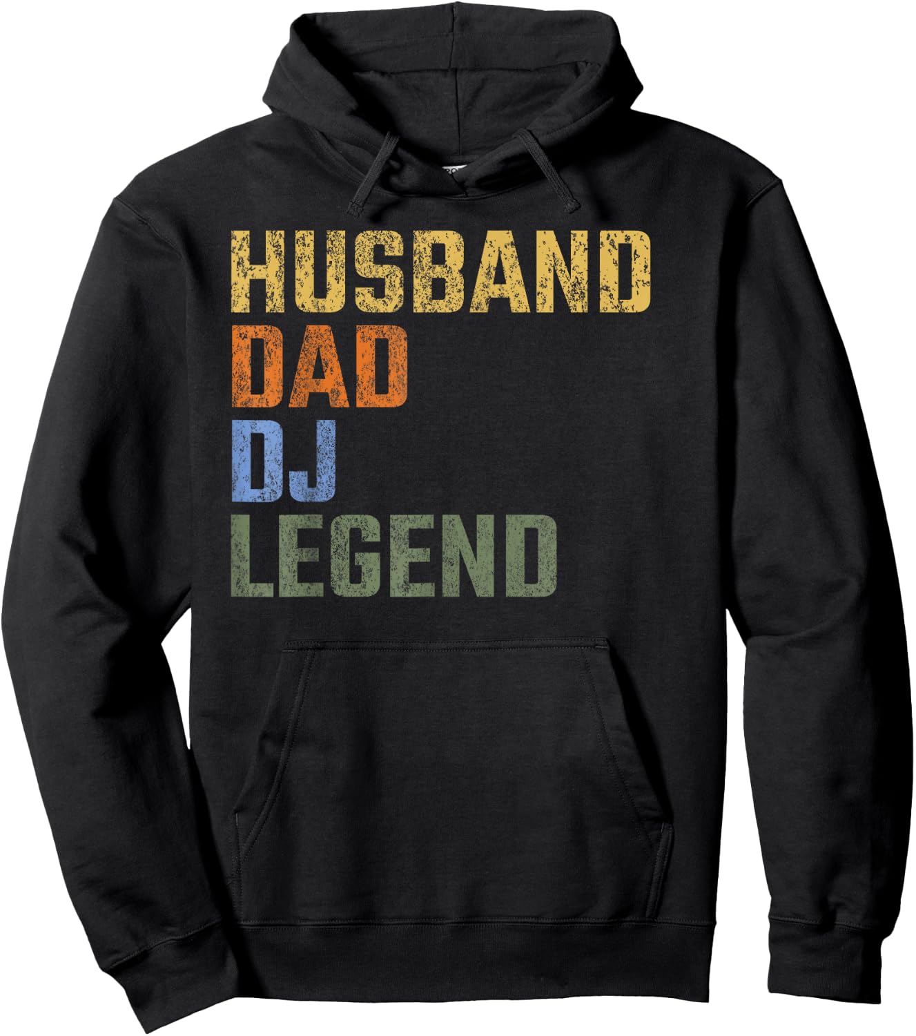 Husband Dad DJ Legend Fathers Day Disc Jockey Hoodie - Hoodie | Black