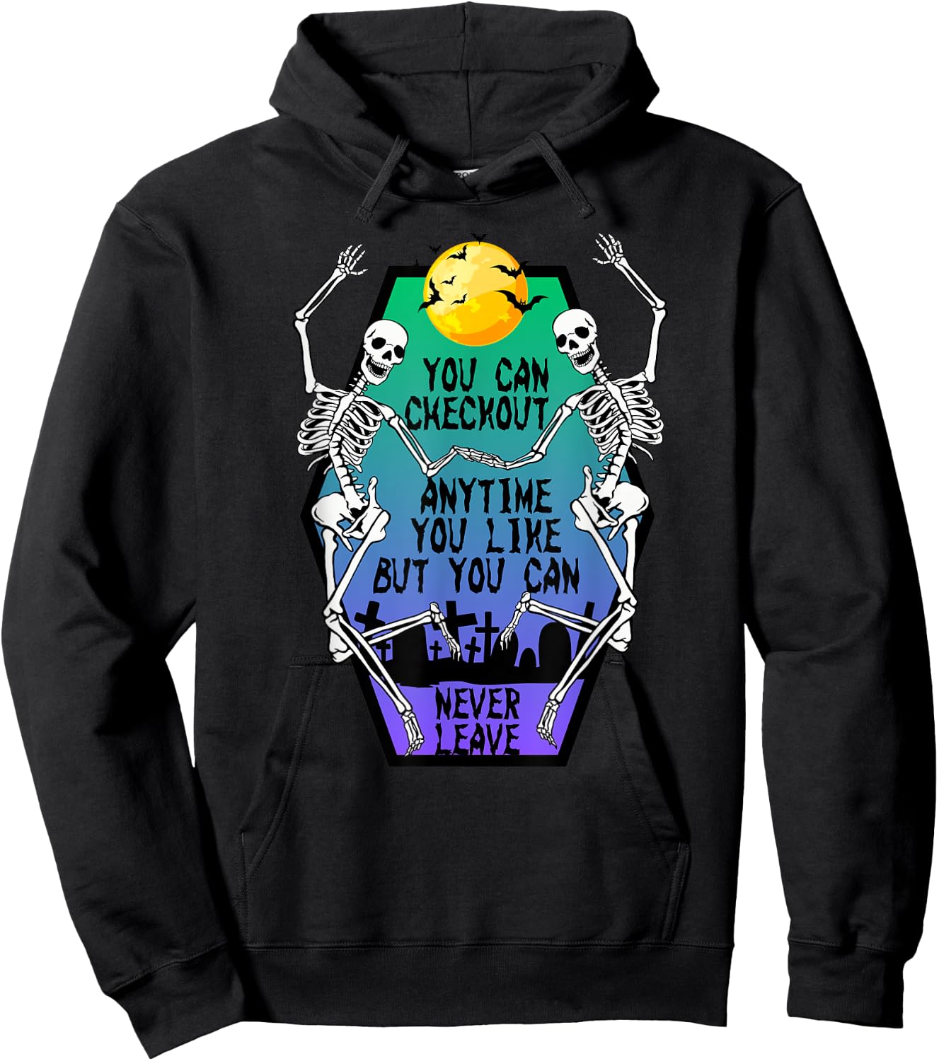 Halloween dark desert high skeleton Hoodie - Hoodie | Black