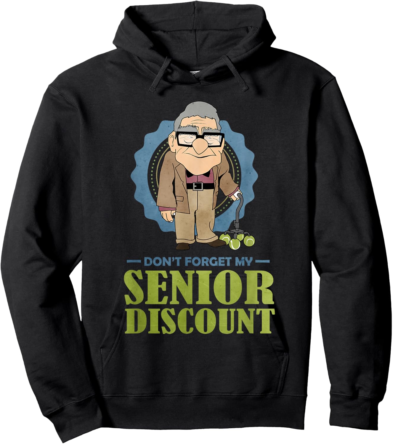 Senior Discount Grumpy Old Man Hoodie - Hoodie | Black
