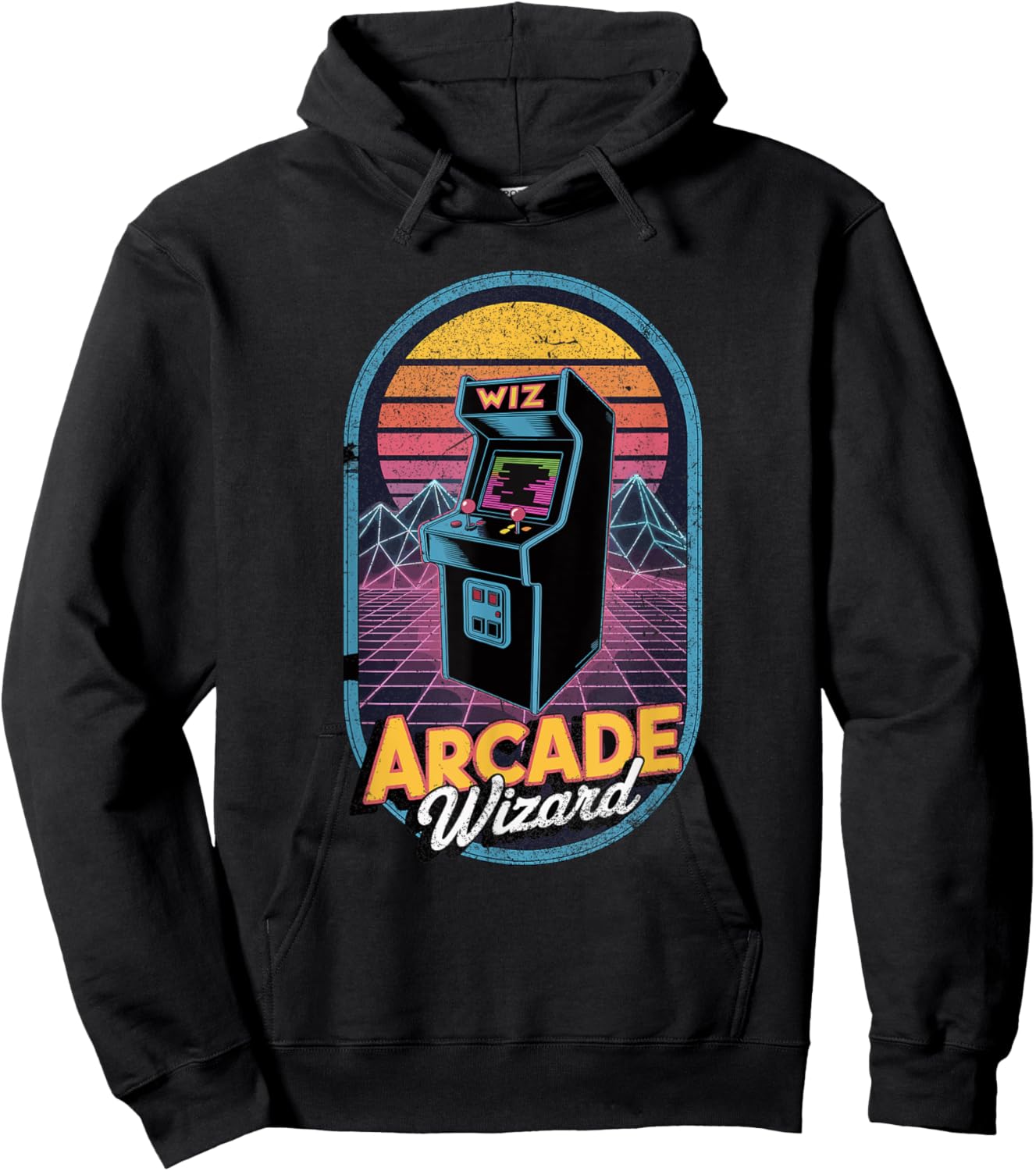 Arcade Wizard Retro Gaming 80s Style Hoodie - Hoodie | Black
